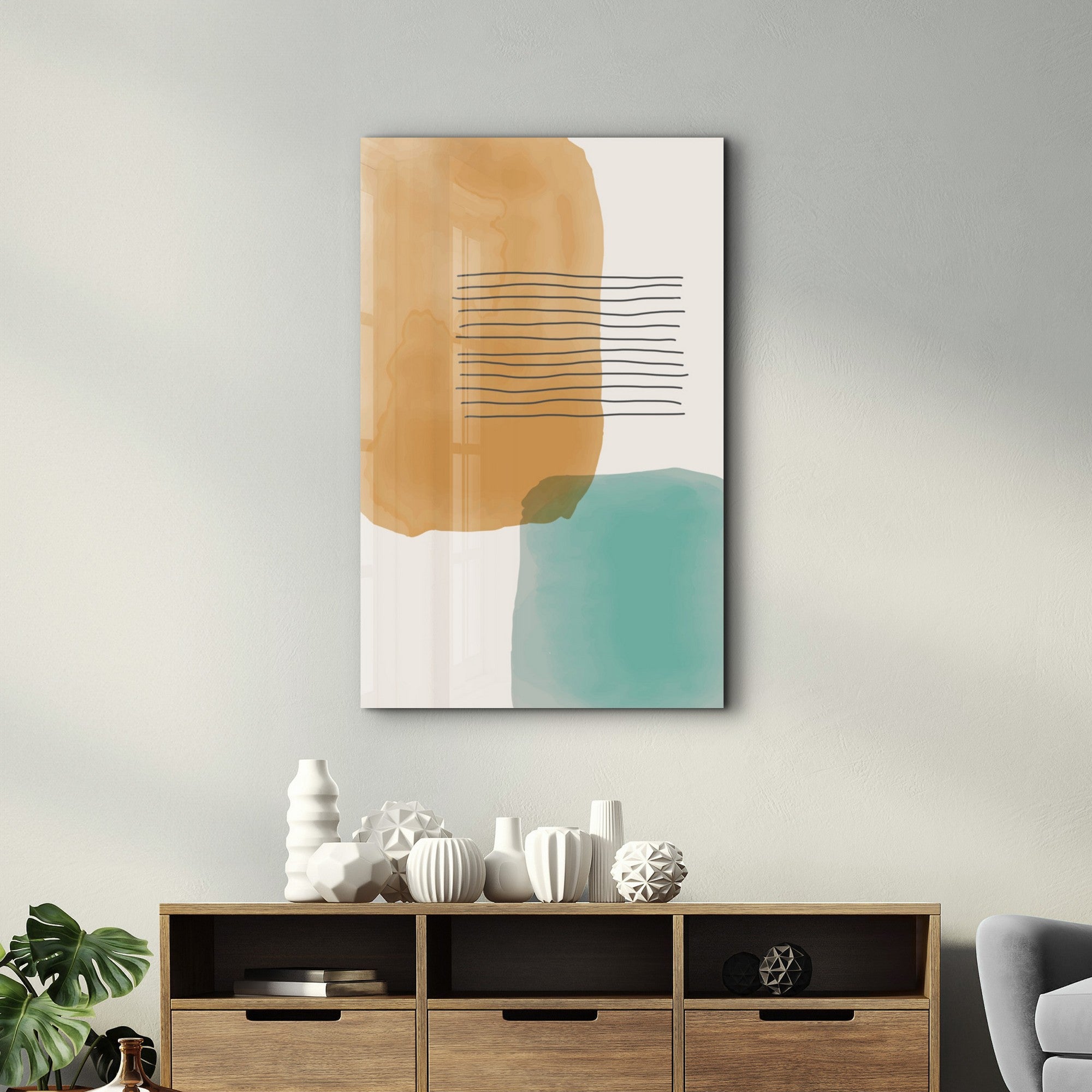 Quadro Decorativo em Vidro Temperado 4 mm, 35x55 cm, Multicolor, Impressão UV (CAM-1088)