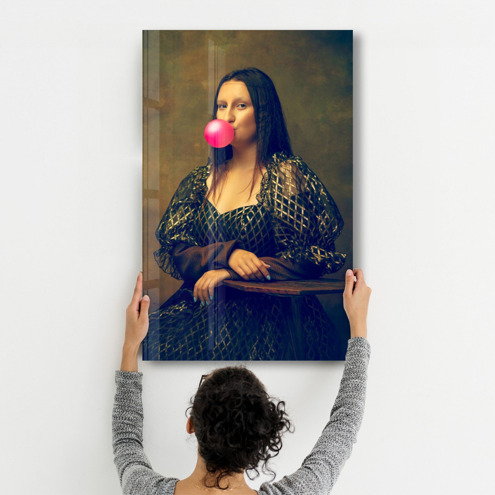 Quadro Decorativo em Vidro Temperado CAM-1089, 35 x 55 cm, Multicolor, Impressão UV (4 mm)