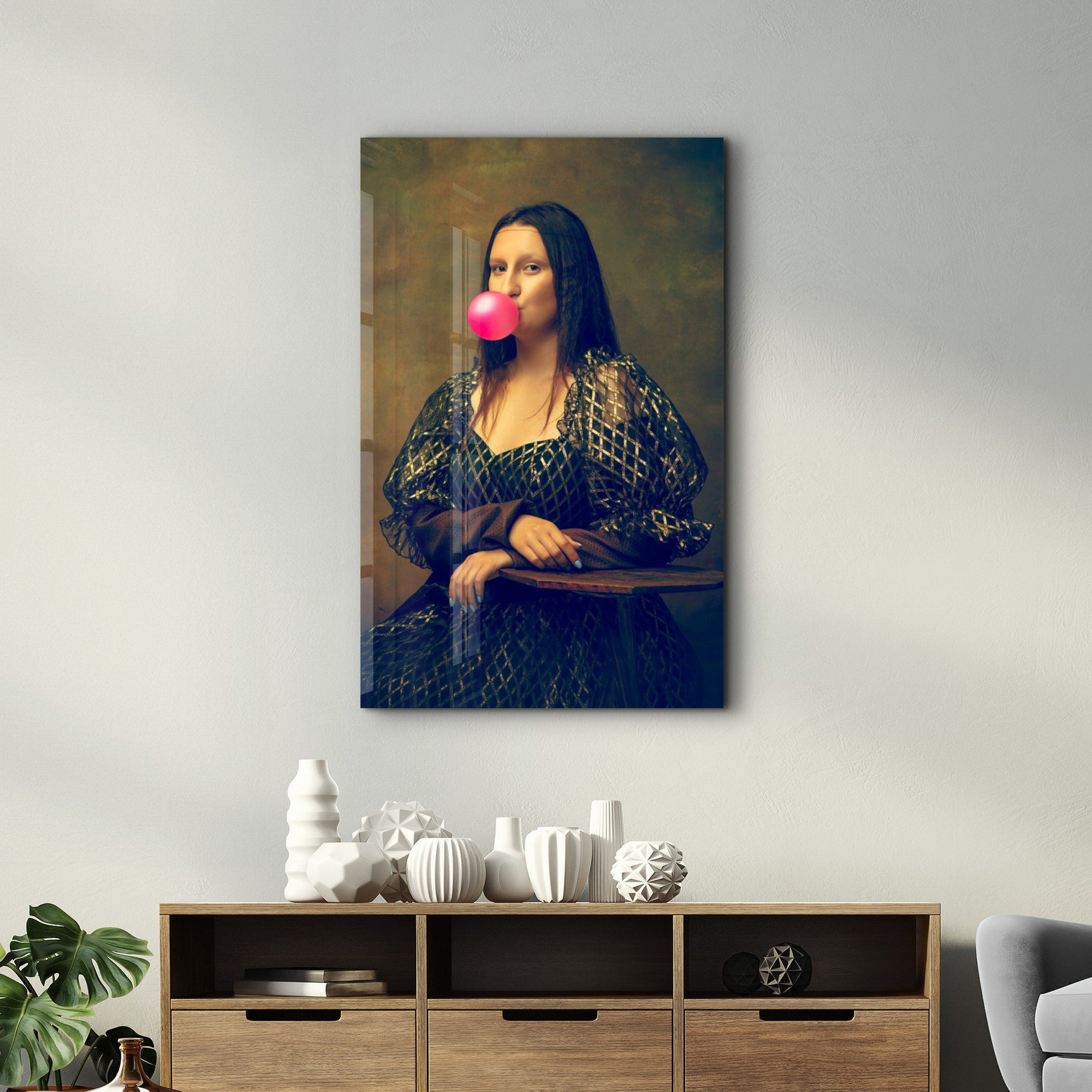 Quadro Decorativo em Vidro Temperado CAM-1089, 35 x 55 cm, Multicolor, Impressão UV (4 mm)