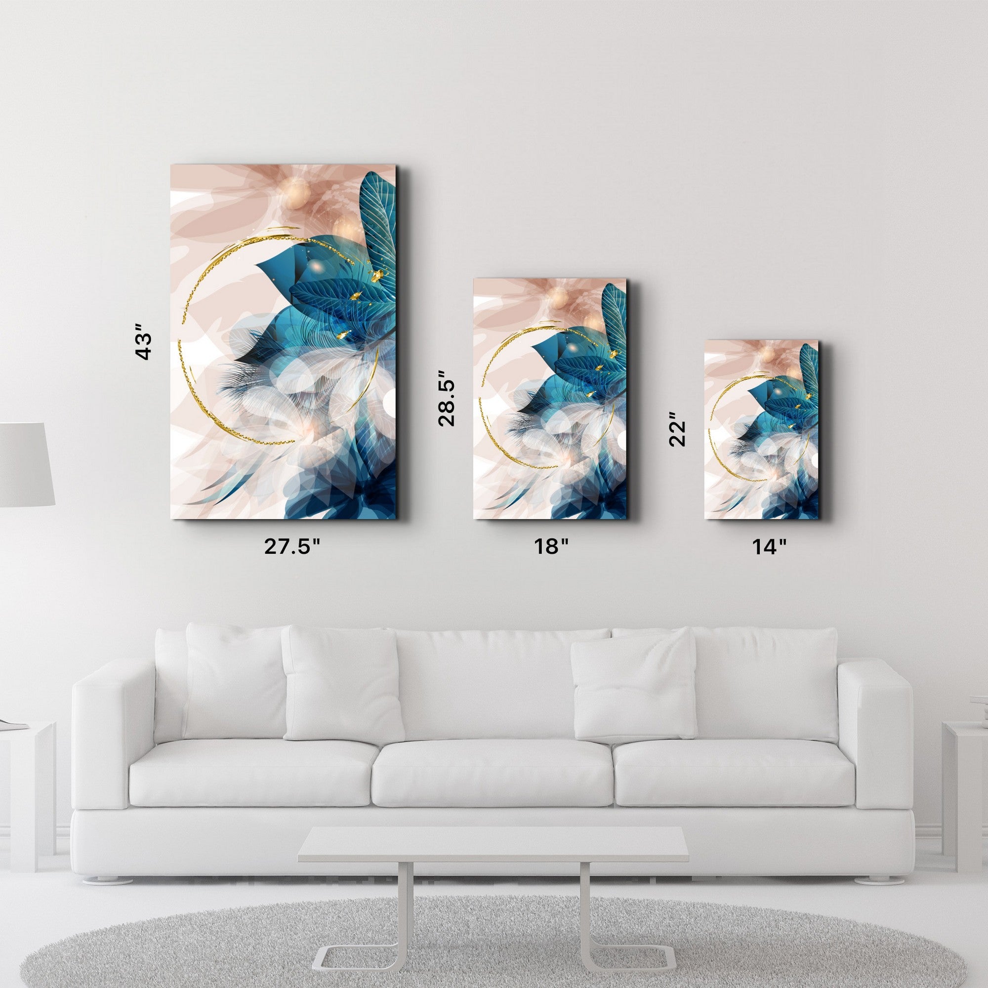 Quadro Decorativo em Vidro Temperado (4 mm) CAM-1090, 35 x 55 cm, Multicolor, Impressão UV