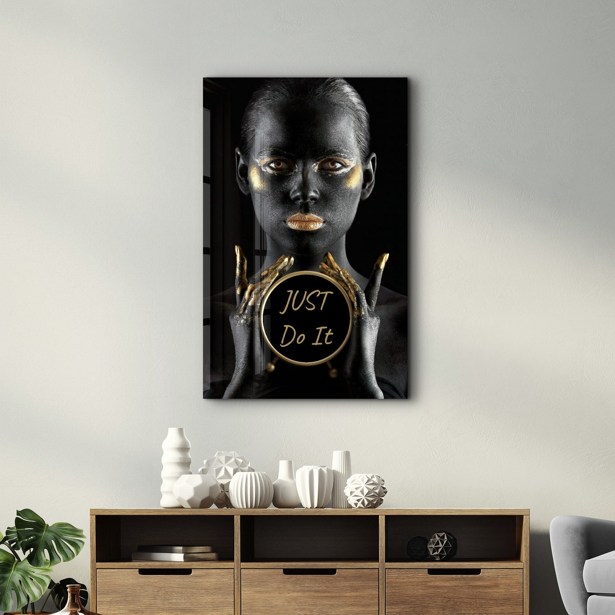 Quadro Decorativo em Vidro Temperado 100% CAM-2005, Multicolor, 35 x 55 cm, Impressão UV (4 mm)