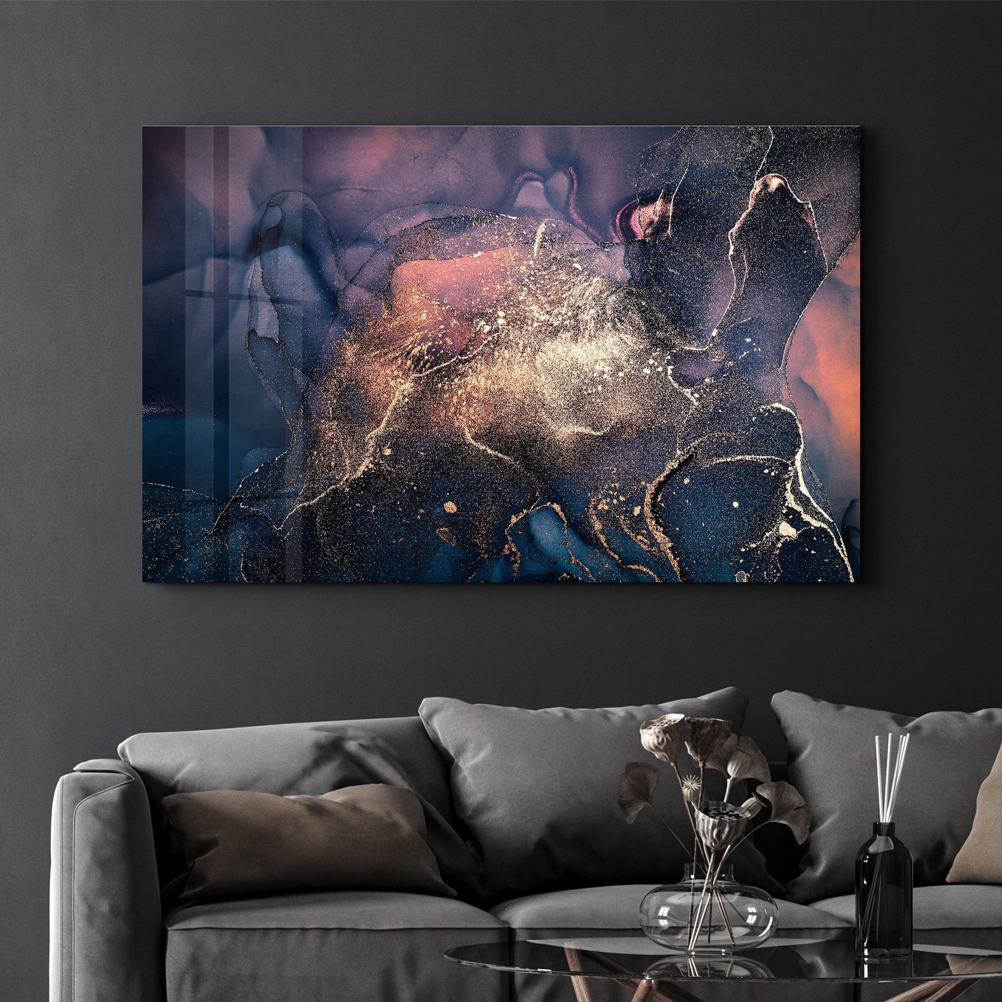 Quadro Decorativo em Vidro Temperado 35x55 cm CAM-2016 – Multicor, Impressão UV, 4 mm