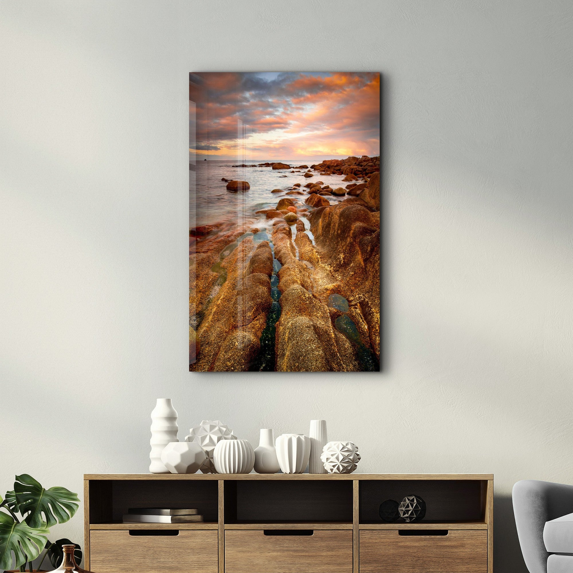Quadro Decorativo em Vidro Temperado Multicolor 35 x 55 cm (4 mm), Impressão UV – CAM-2035 | 672BRS1479