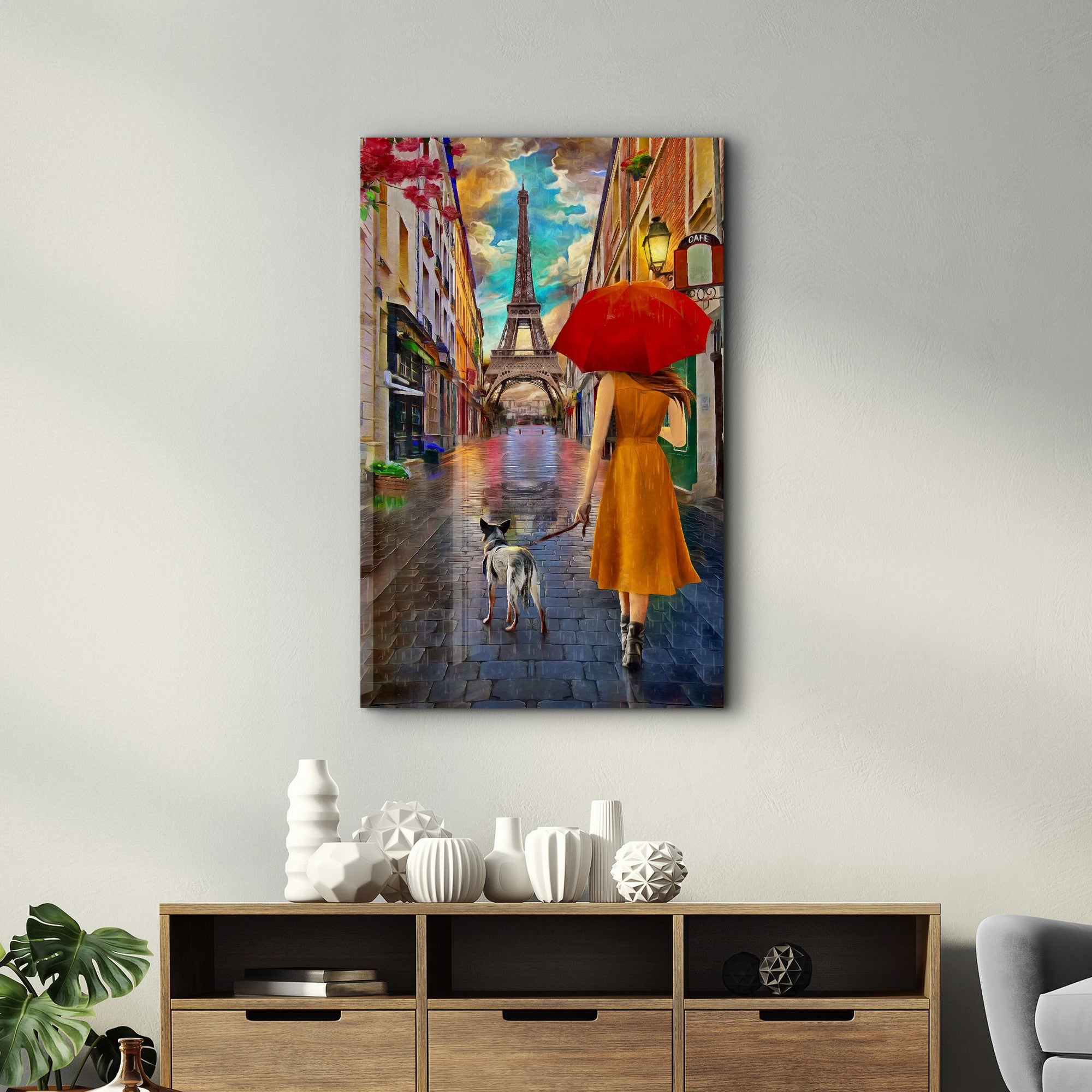Quadro Decorativo em Vidro Temperado CAM-2048, 35x55 cm, Multicolor, Impressão UV (4 mm)
