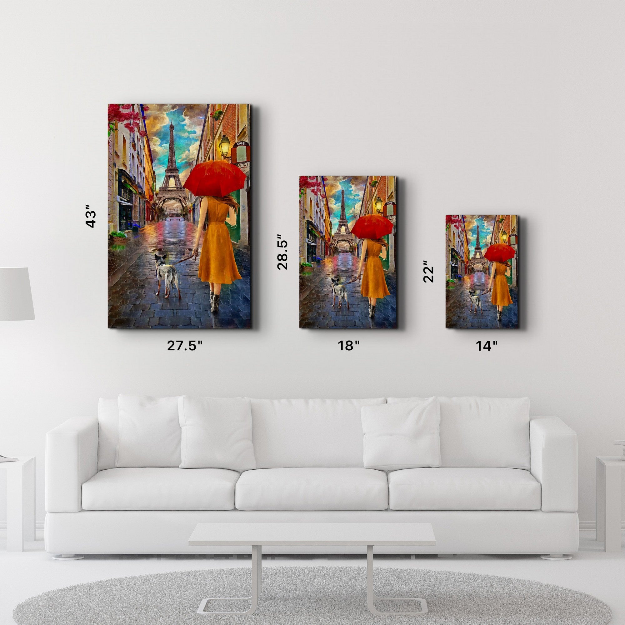 Quadro Decorativo em Vidro Temperado CAM-2048, 35x55 cm, Multicolor, Impressão UV (4 mm)