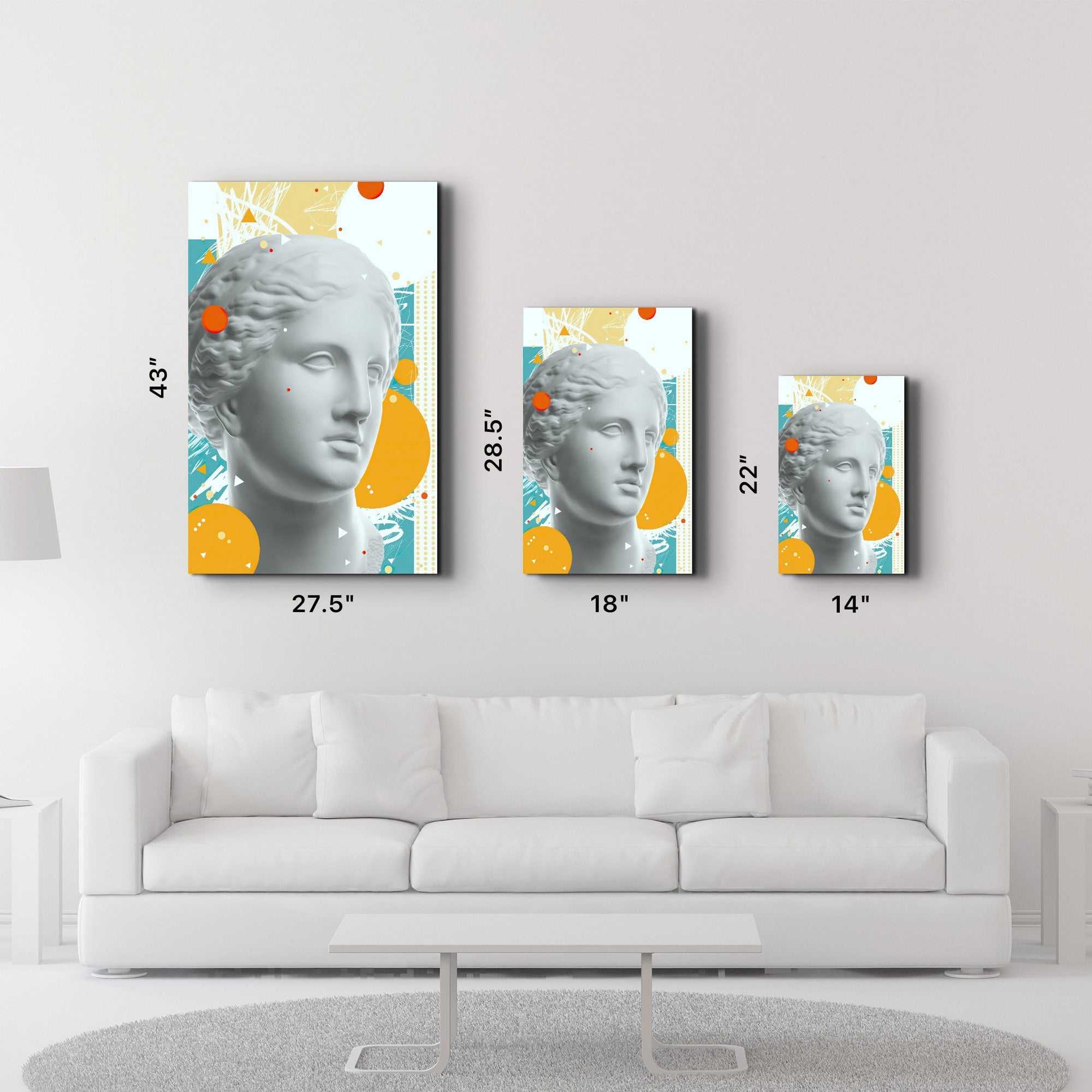 Quadro Decorativo em Vidro Temperado CAM-2058, 35x55 cm, Multicolor, Impressão UV, 4 mm