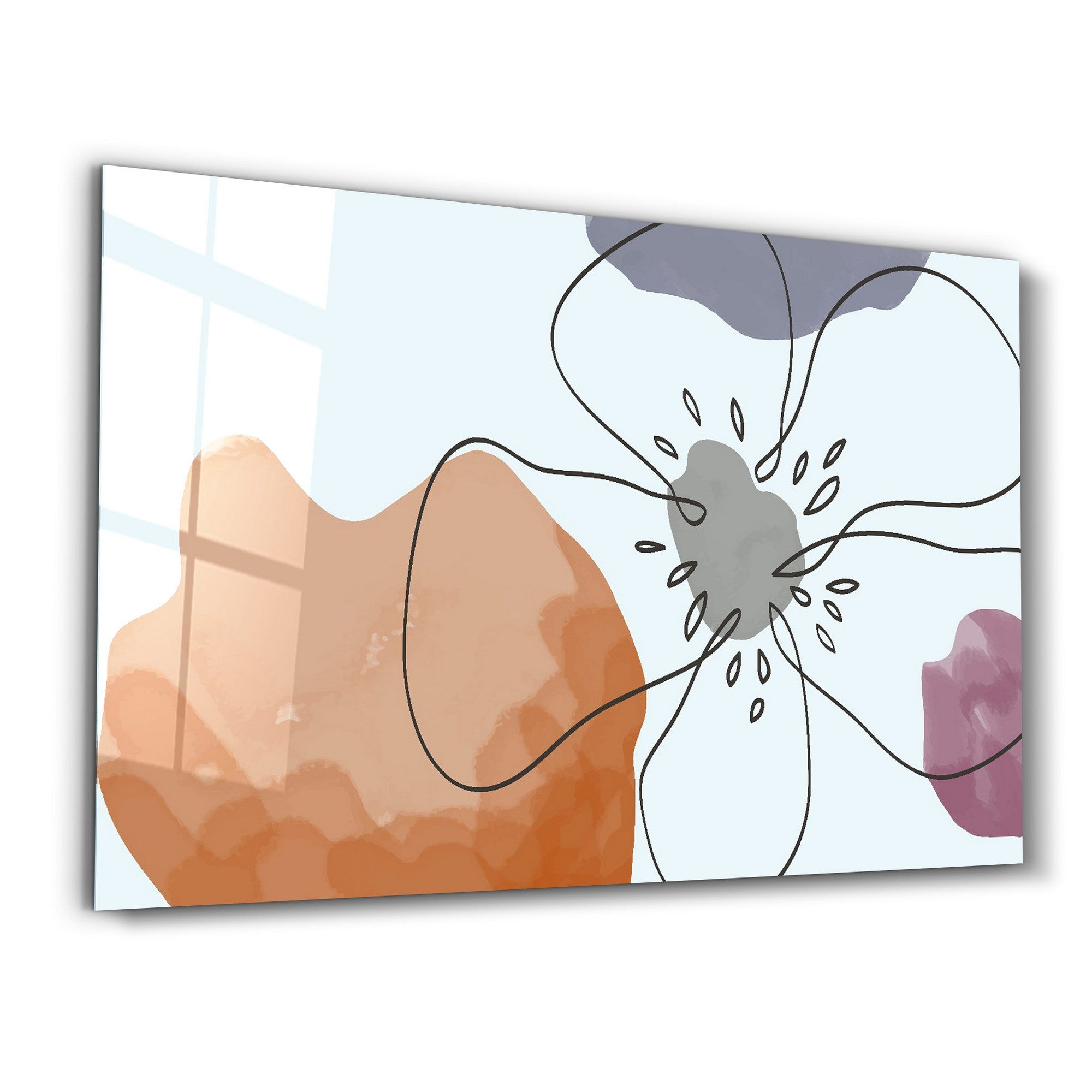 Quadro Decorativo em Vidro Temperado 35x55 cm Multicolor – CAM-2066, Impressão UV, Vidro 4 mm