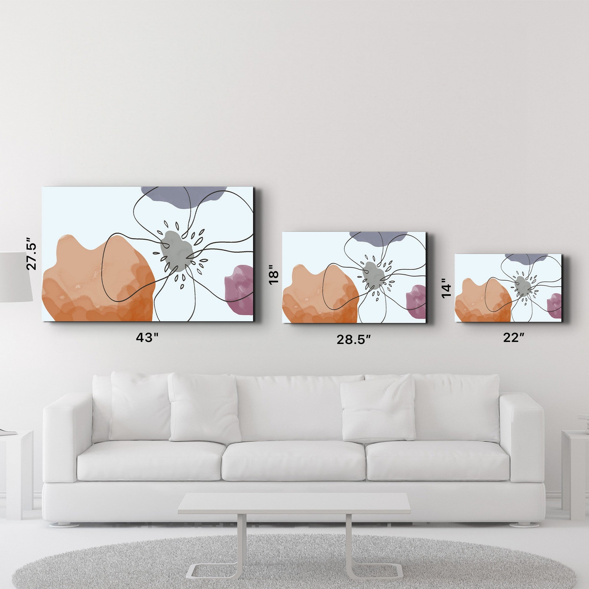 Quadro Decorativo em Vidro Temperado 35x55 cm Multicolor – CAM-2066, Impressão UV, Vidro 4 mm