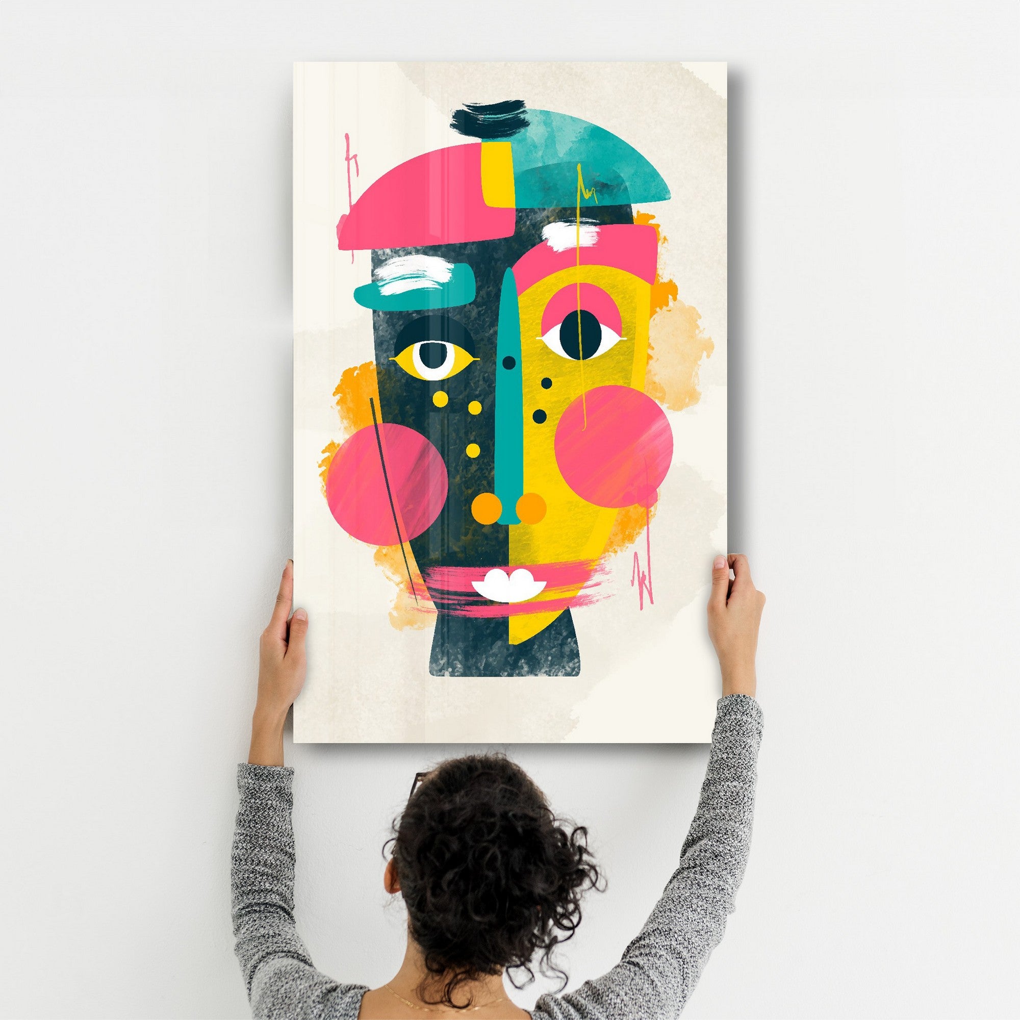 Quadro Decorativo em Vidro Temperado CAM-2071, Multicolor, 35 x 55 cm, Impressão UV, 4 mm