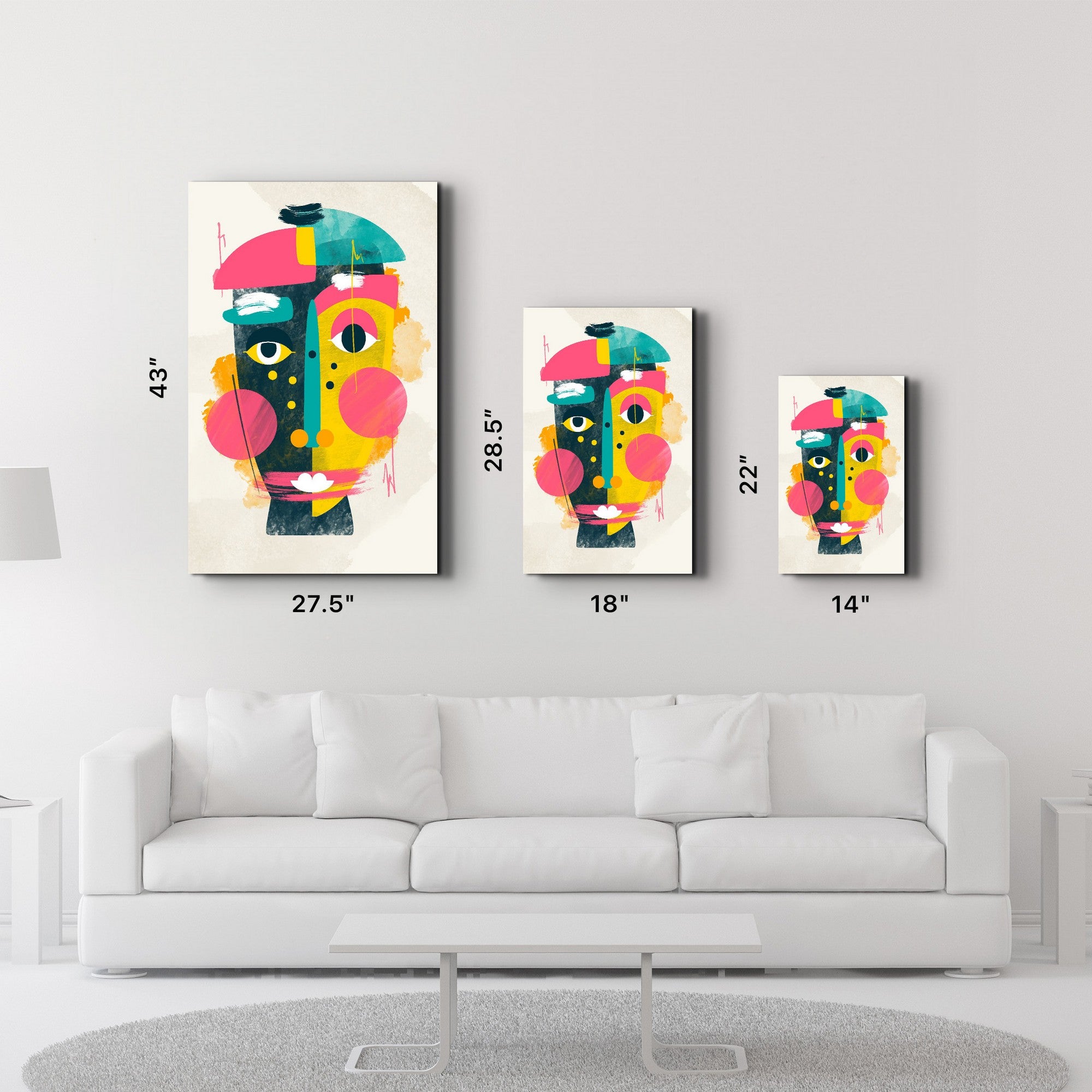 Quadro Decorativo em Vidro Temperado CAM-2071, Multicolor, 35 x 55 cm, Impressão UV, 4 mm