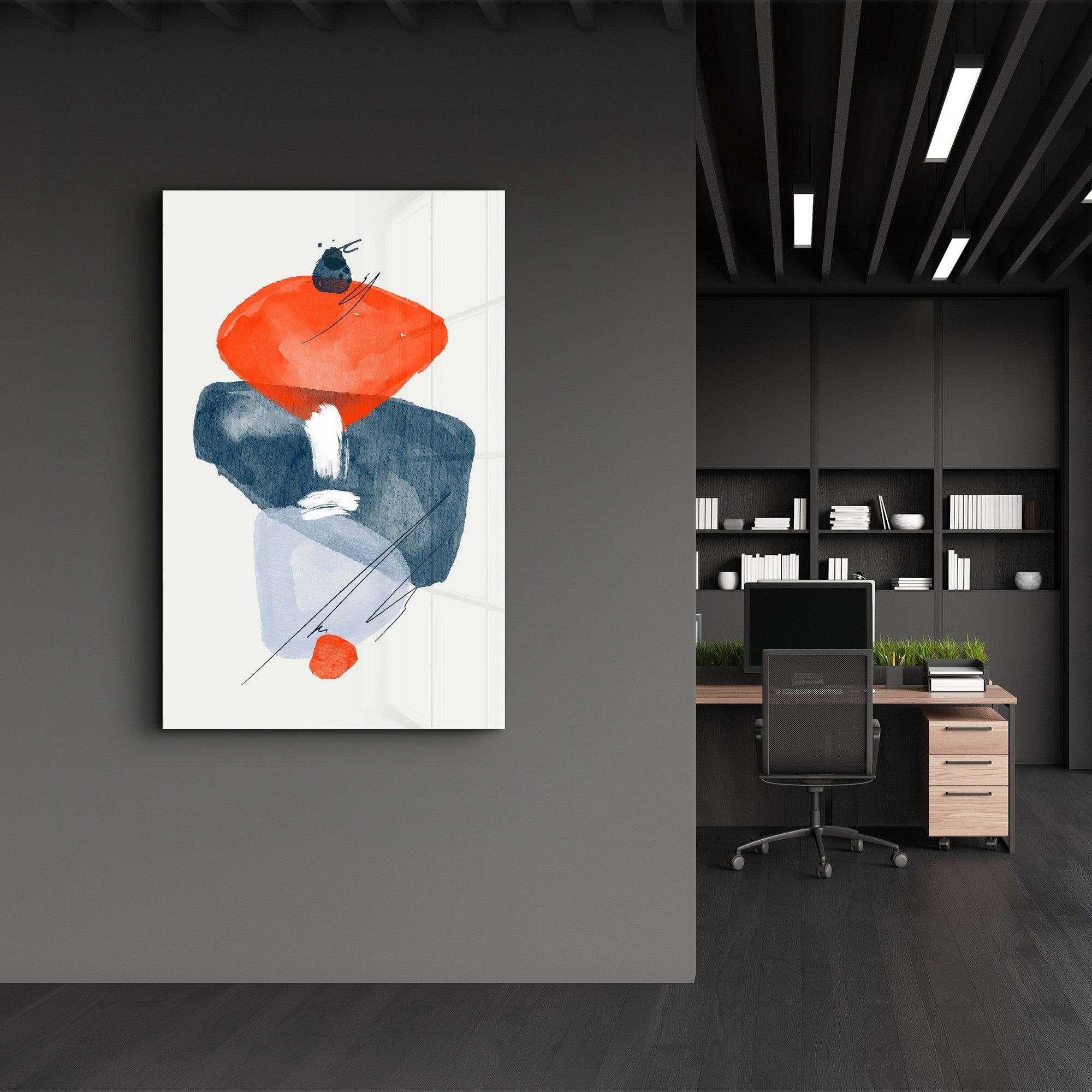 Quadro Decorativo em Vidro Temperado 35x55 cm Multicolor CAM-2088, Impressão UV, 4 mm