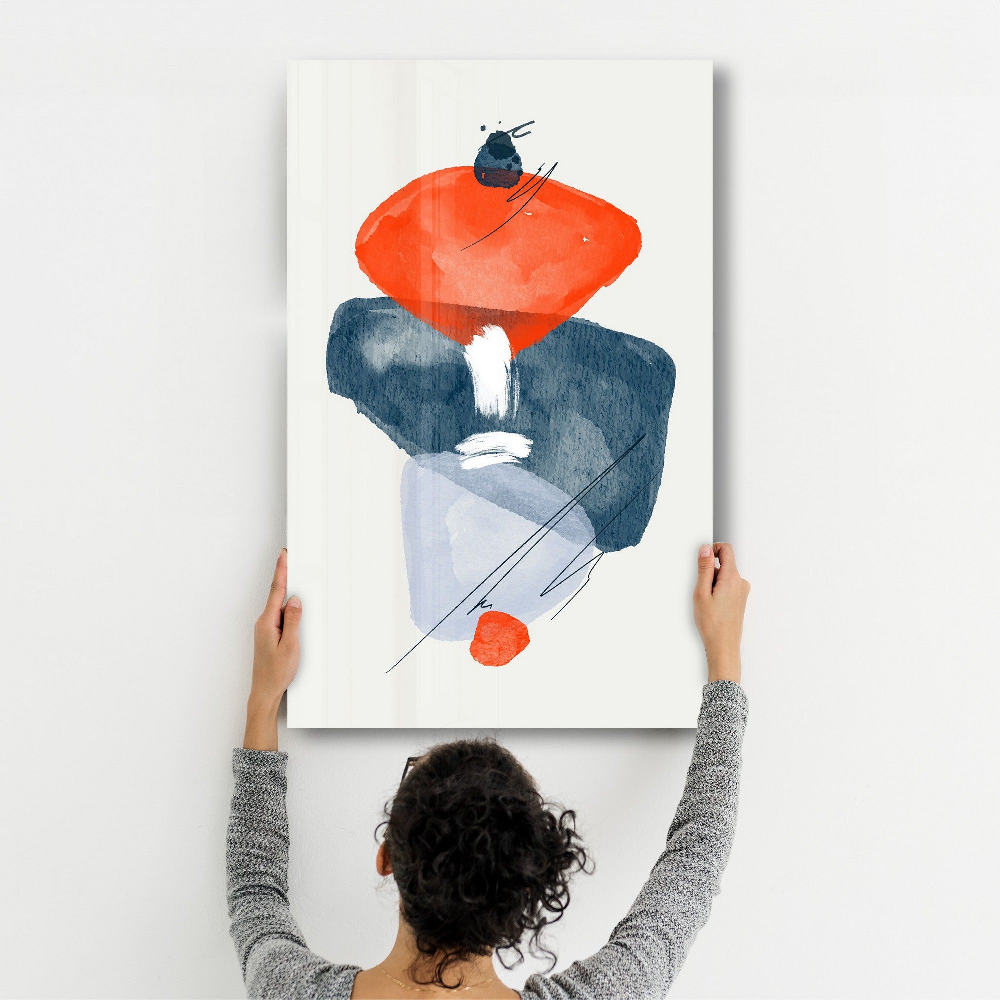 Quadro Decorativo em Vidro Temperado 35x55 cm Multicolor CAM-2088, Impressão UV, 4 mm