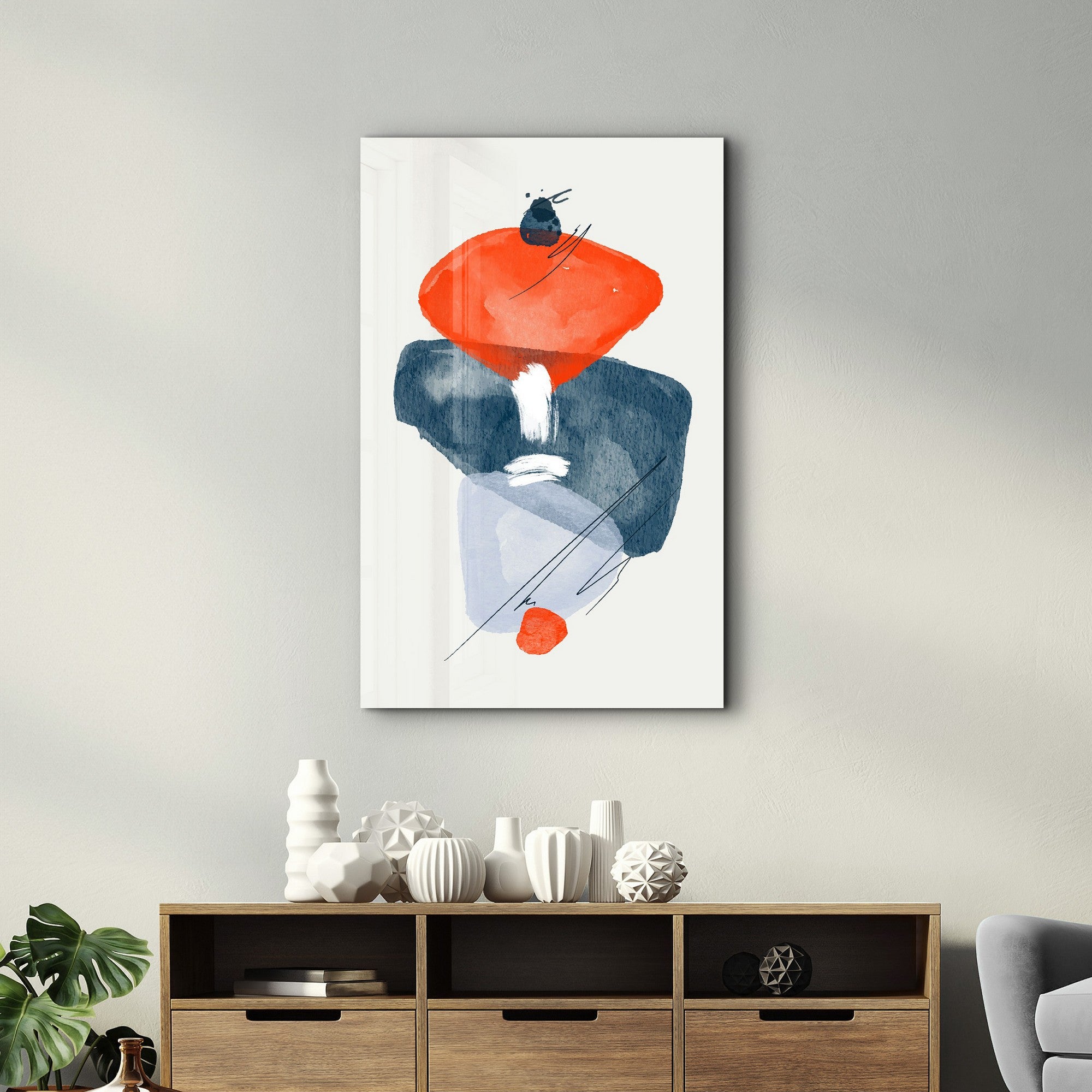 Quadro Decorativo em Vidro Temperado 35x55 cm Multicolor CAM-2088, Impressão UV, 4 mm