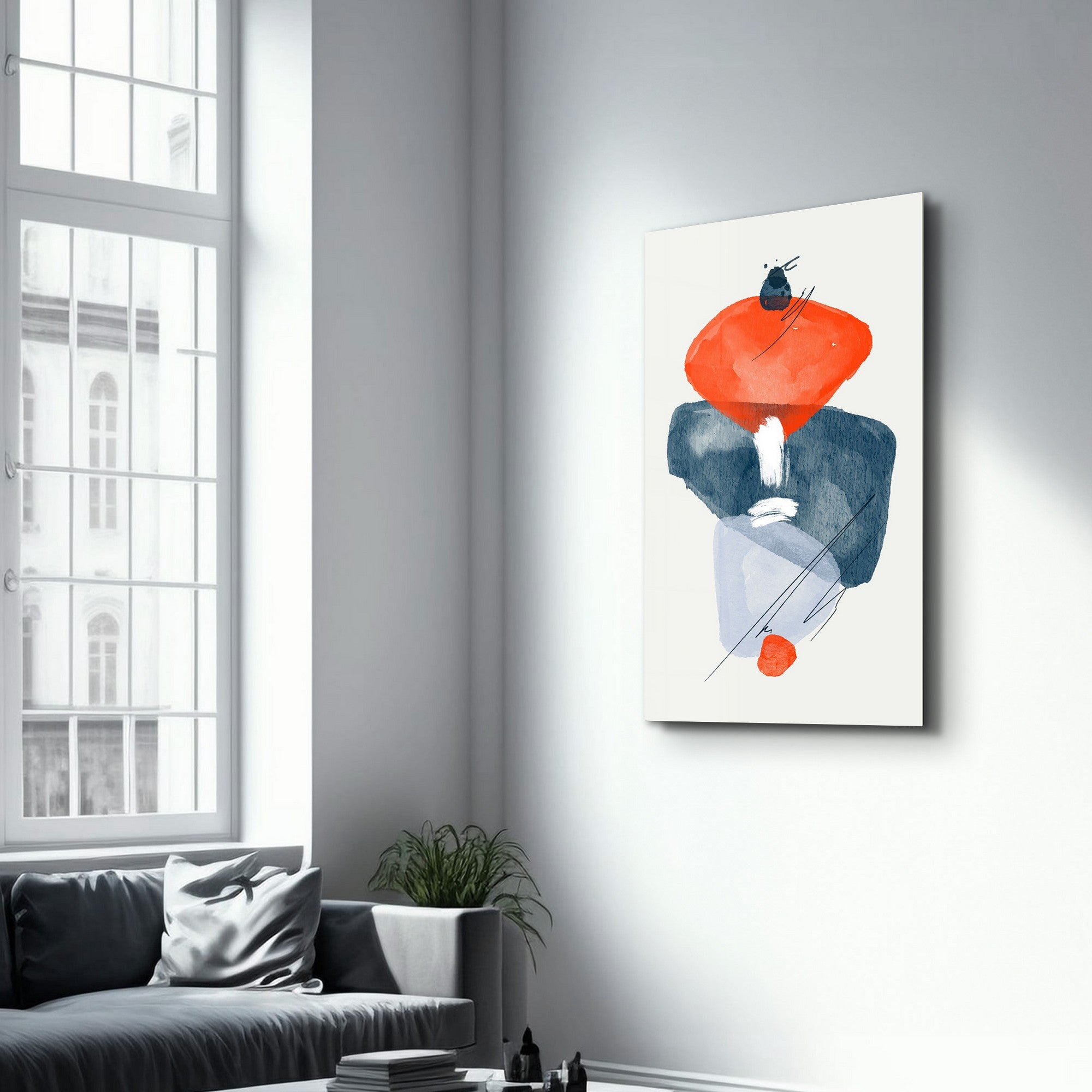 Quadro Decorativo em Vidro Temperado 35x55 cm Multicolor CAM-2088, Impressão UV, 4 mm