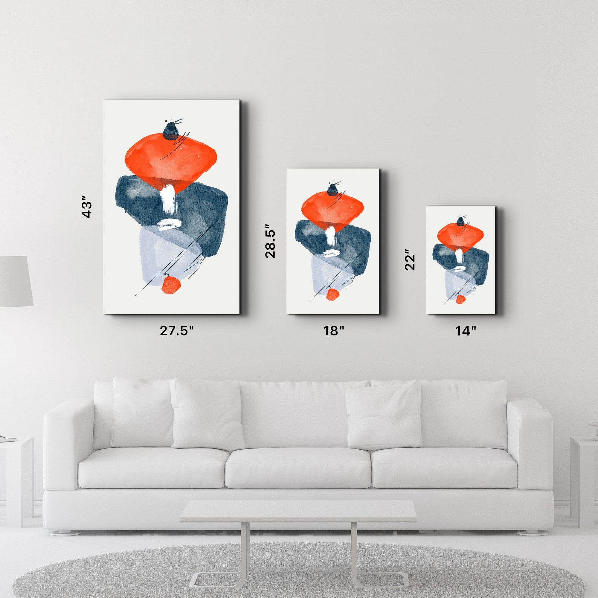 Quadro Decorativo em Vidro Temperado 35x55 cm Multicolor CAM-2088, Impressão UV, 4 mm