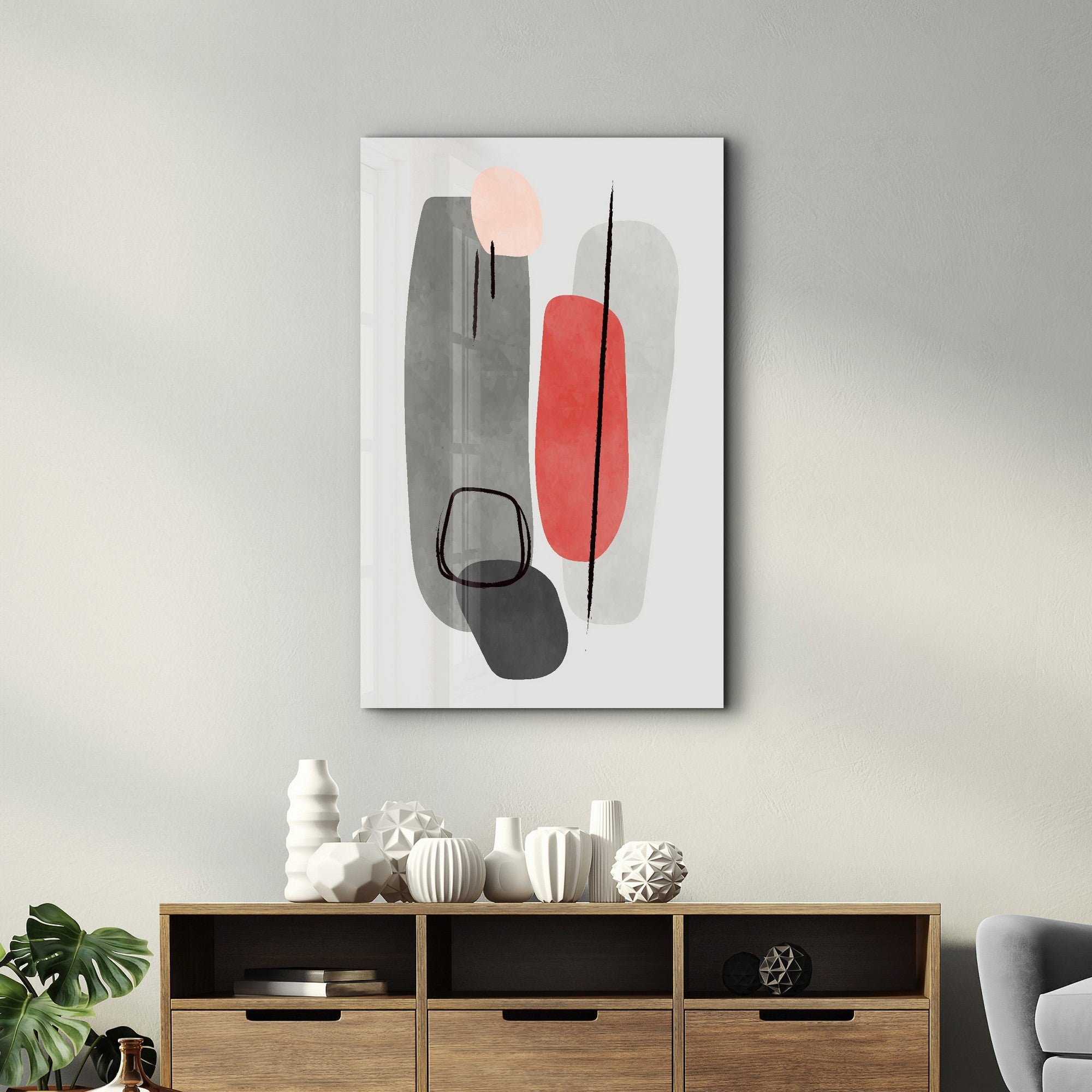 Quadro Decorativo em Vidro Temperado 35x55 cm Multicolor – CAM-2089, Impressão UV, Espessura 4 mm