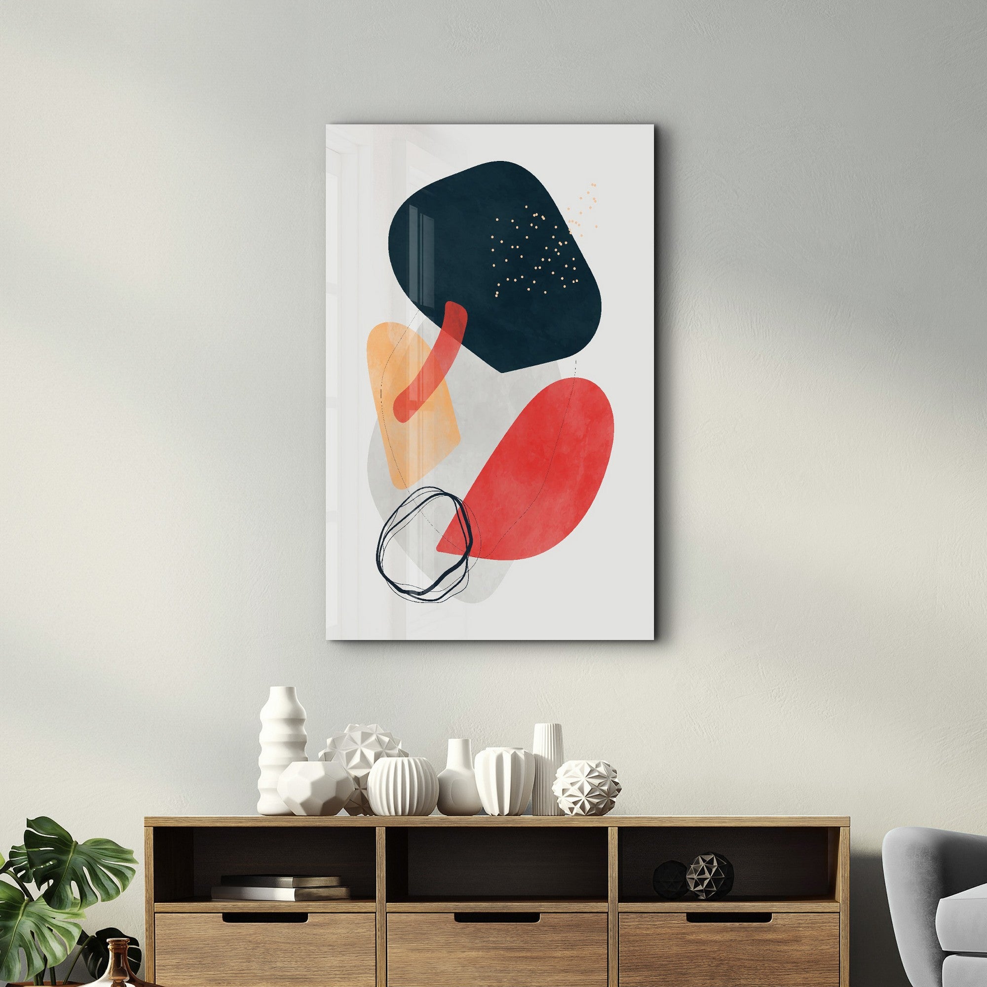 Quadro Decorativo em Vidro Temperado CAM-2091 – Multicolor, 35 x 55 cm, Impressão UV, 4 mm