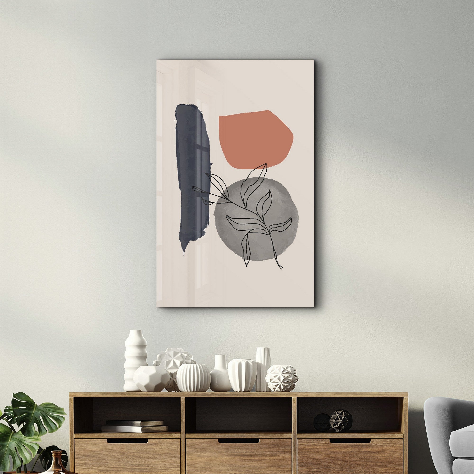 Quadro Decorativo em Vidro Temperado 35 x 55 cm Multicolorido – CAM-2094, Impressão UV, 4 mm