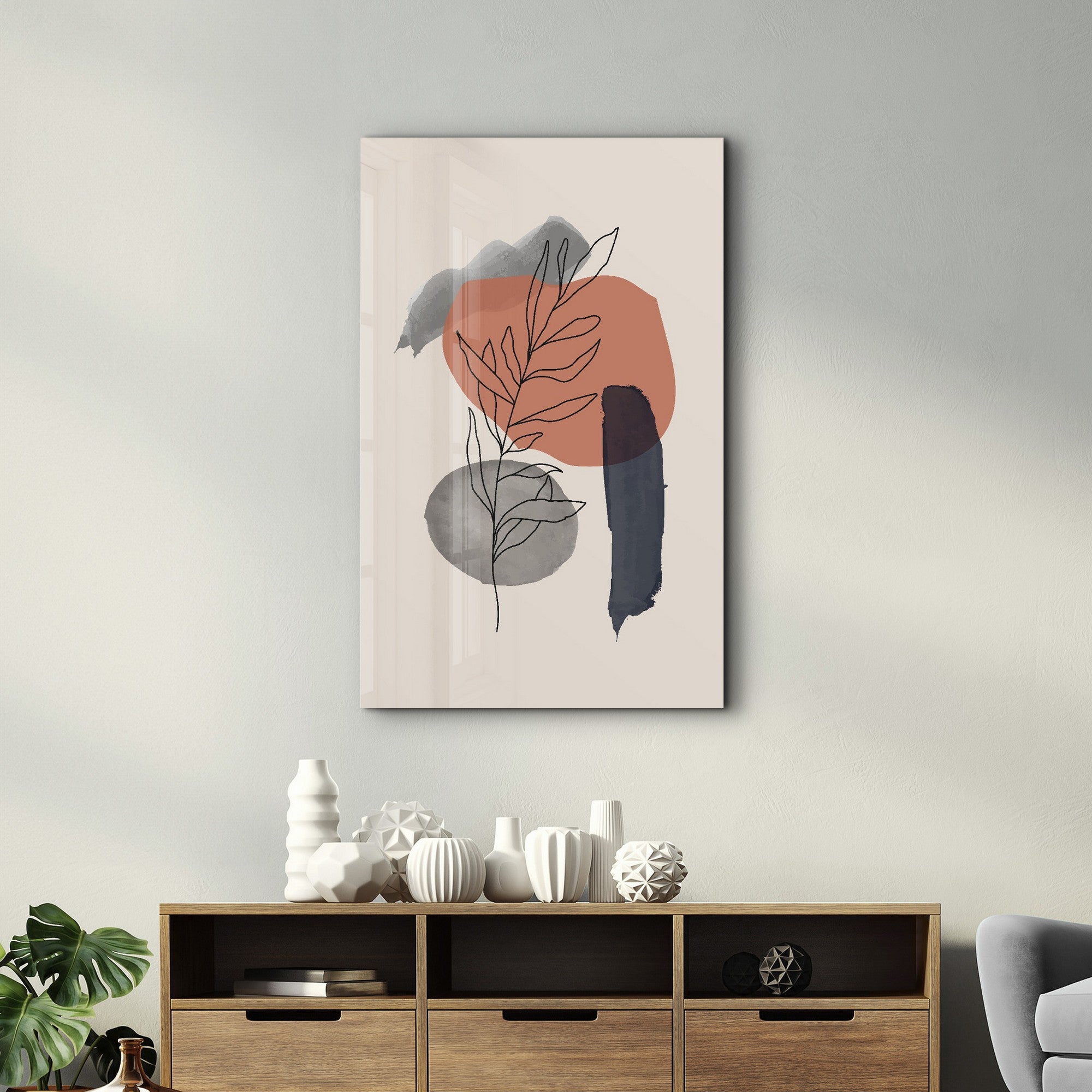 Quadro Decorativo em Vidro Temperado CAM-2095 (35 x 55 cm), Multicolor, Impressão UV, 4 mm