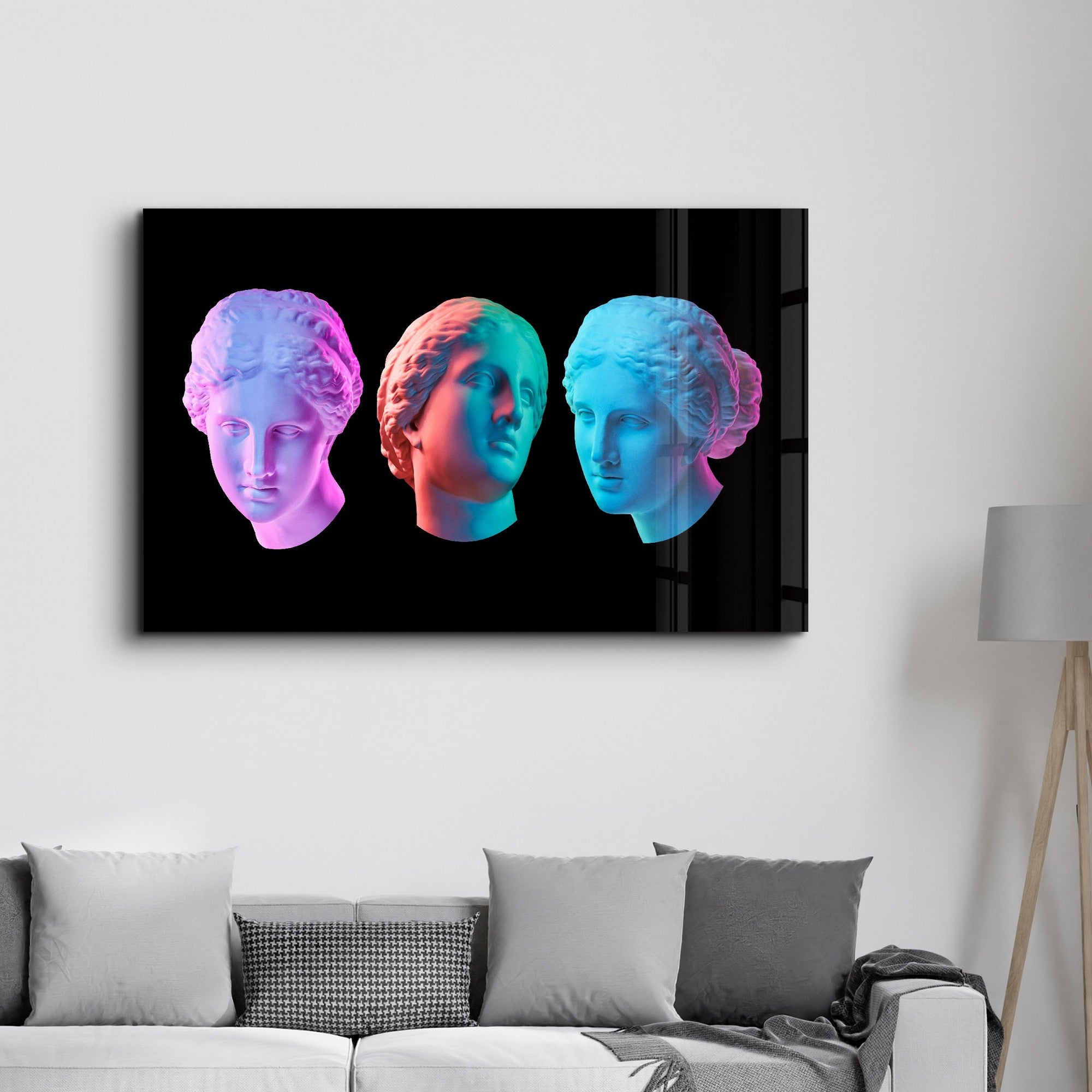 Quadro Decorativo em Vidro Temperado 100% CAM-2099, 35 x 55 cm, Multicolor, Impressão UV (4 mm)