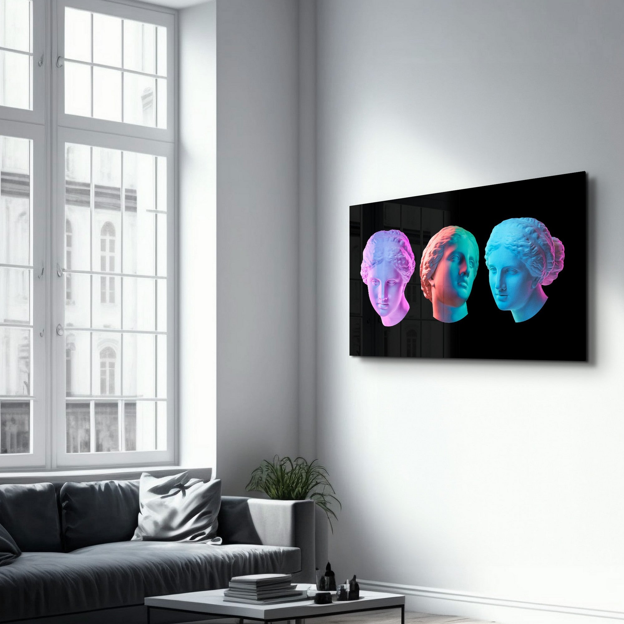 Quadro Decorativo em Vidro Temperado 100% CAM-2099, 35 x 55 cm, Multicolor, Impressão UV (4 mm)