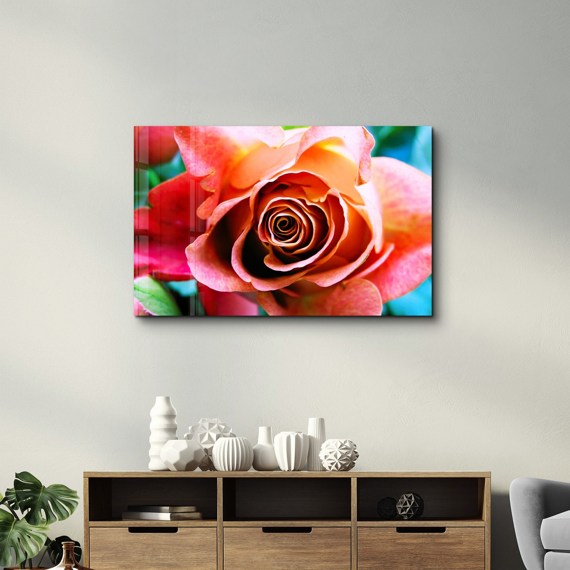 Quadro Decorativo em Vidro Temperado Multicolor 35x55 cm – CAM-3012 (Impressão UV, 4 mm)