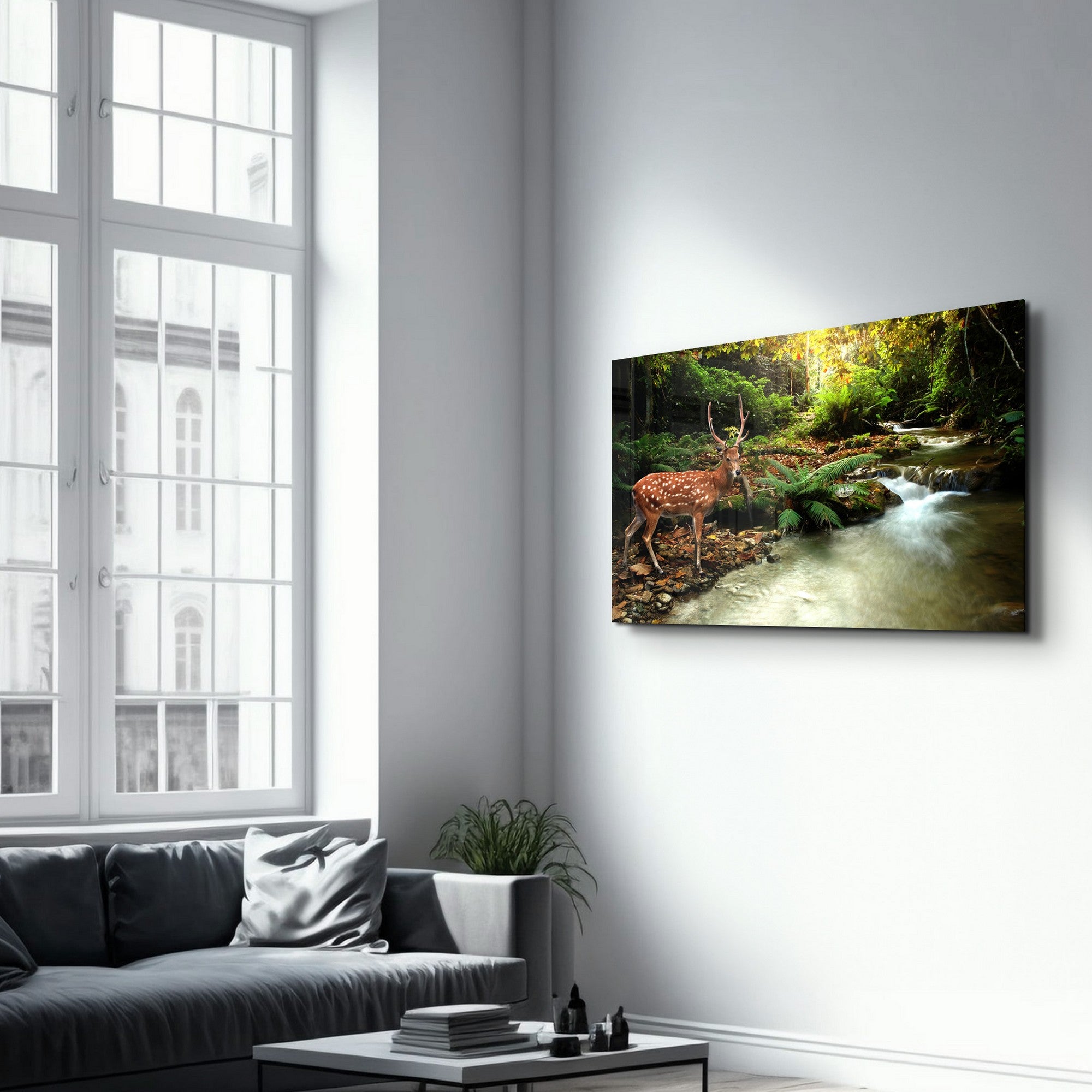 Quadro Decorativo em Vidro Temperado 4 mm CAM-3019 (35 x 55 cm), Multicolor, Impressão UV