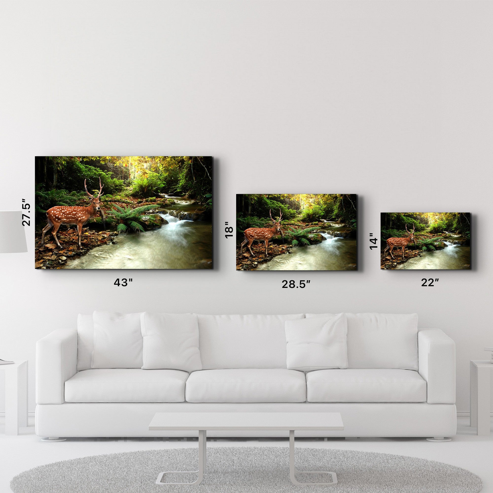 Quadro Decorativo em Vidro Temperado 4 mm CAM-3019 (35 x 55 cm), Multicolor, Impressão UV