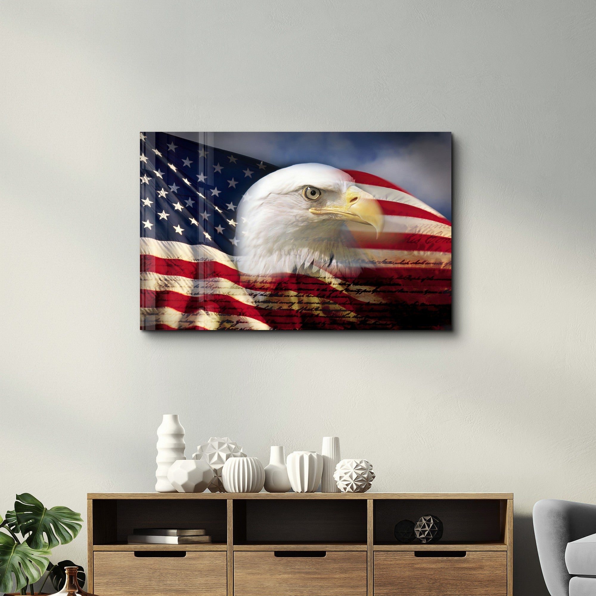 Quadro Decorativo em Vidro Temperado CAM-3026 35 x 55 cm, Multicolor, Impressão UV, Vidro 100% Temperado 4 mm