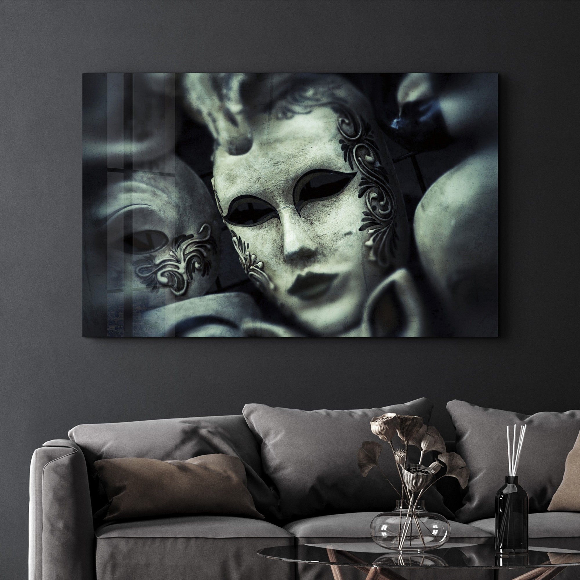 Quadro Decorativo em Vidro Temperado CAM-3030 (35 x 55 cm), Multicolor, Impressão UV, 4 mm