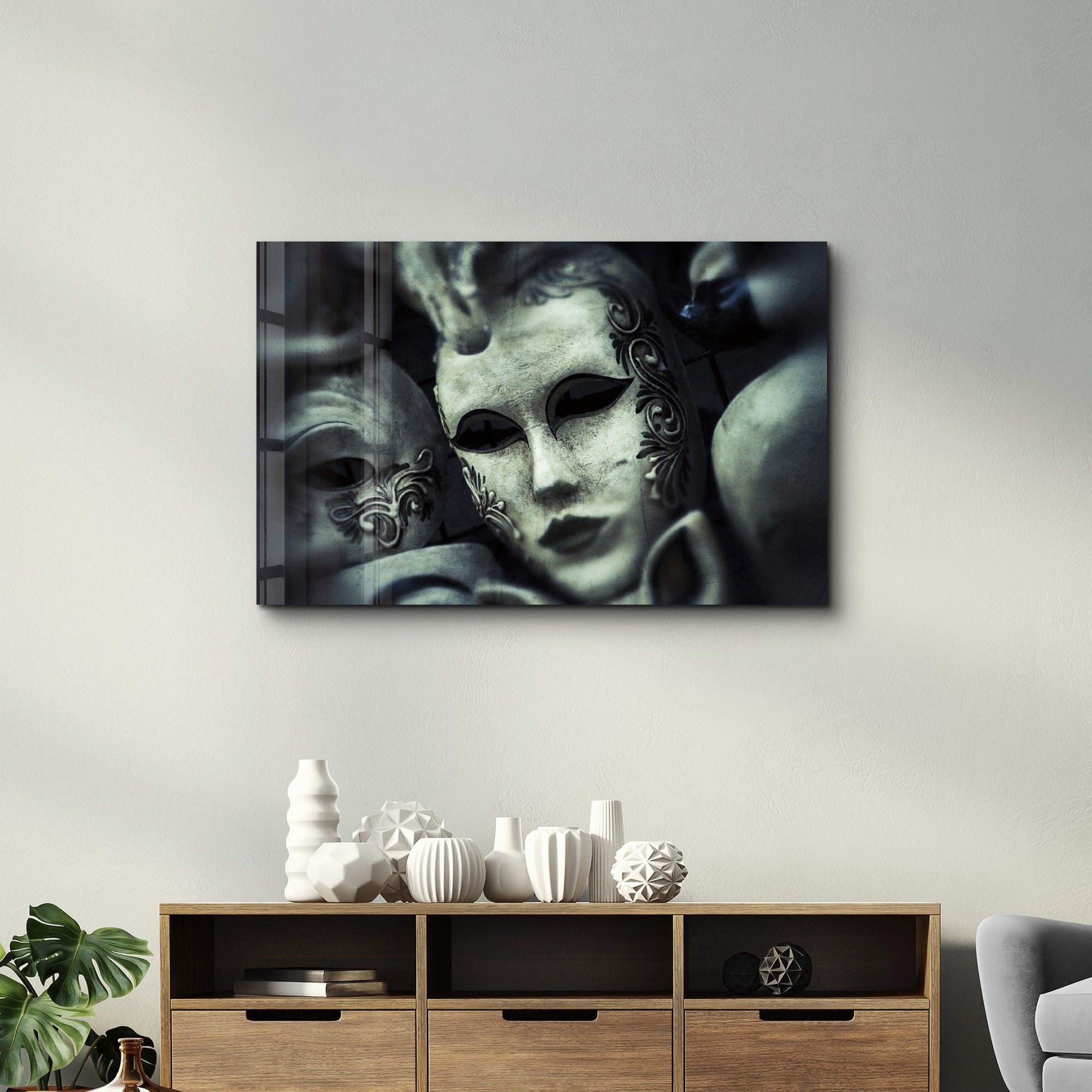 Quadro Decorativo em Vidro Temperado CAM-3030 (35 x 55 cm), Multicolor, Impressão UV, 4 mm