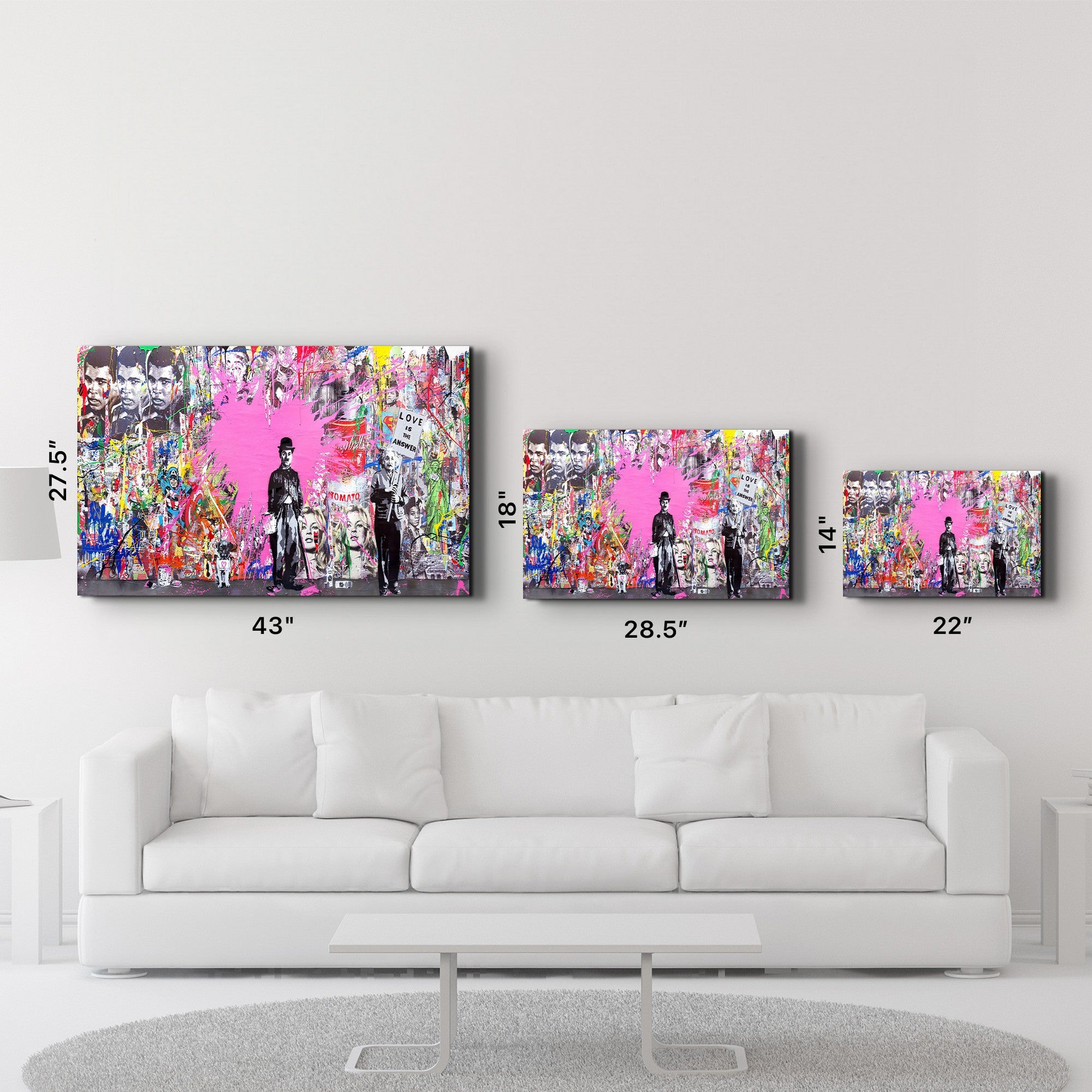 Quadro Decorativo em Vidro Temperado 35 x 55 cm (4 mm), Impressão UV, Multicolor – CAM-3052