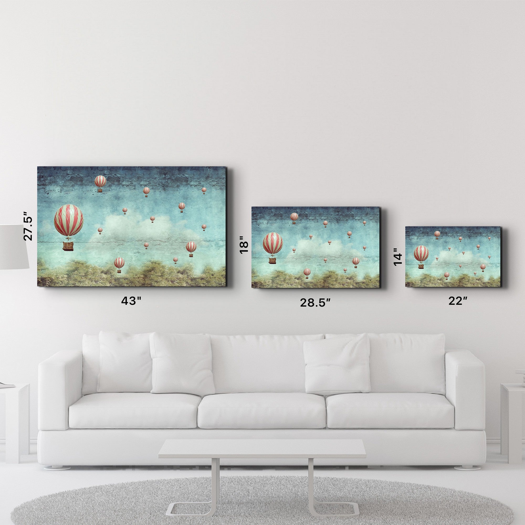 Quadro Decorativo em Vidro Temperado CAM-3057, 35 x 55 cm, Multicolor, Impressão UV, Espessura 4 mm