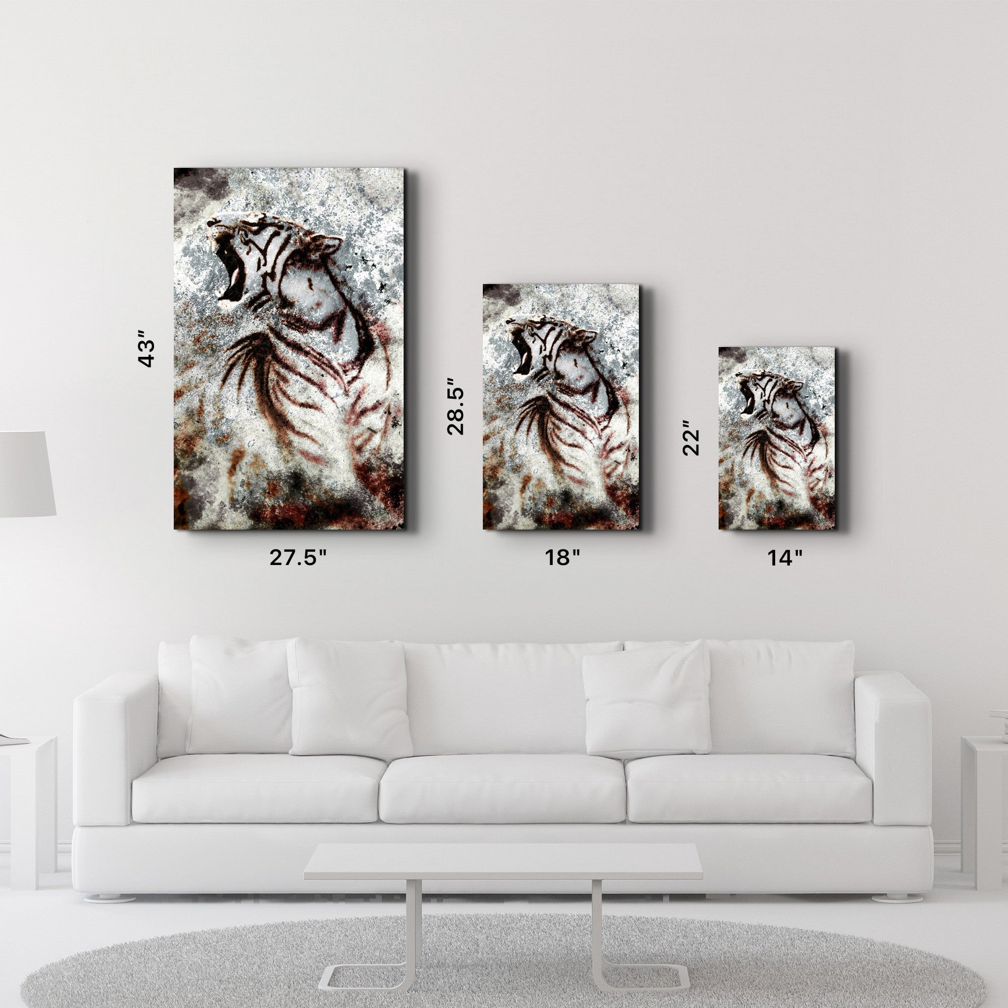 Quadro Decorativo em Vidro Temperado CAM-3058, 35x55 cm, Multicolor – Impressão UV, 4 mm