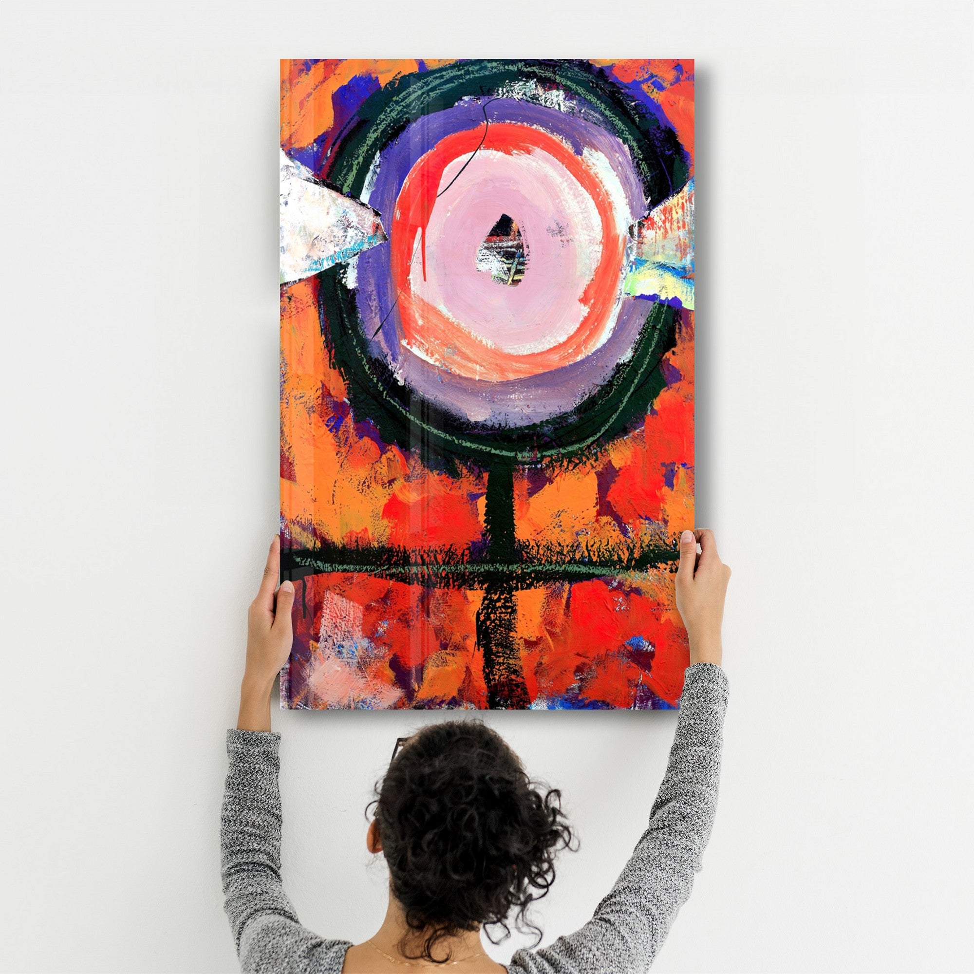 Quadro Decorativo em Vidro Temperado CAM-3061, 35 x 55 cm, Multicolor, Impressão UV, 4 mm