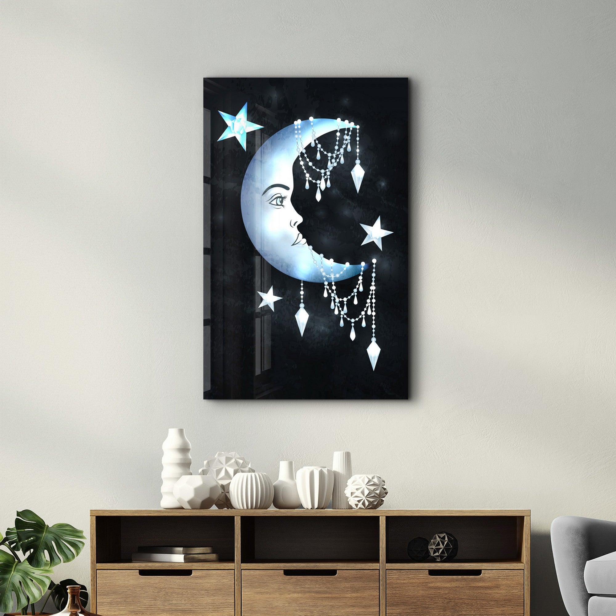 Quadro Decorativo em Vidro Temperado CAM-3062 (35 x 55 cm) – Multicolor, Impressão UV, 4 mm