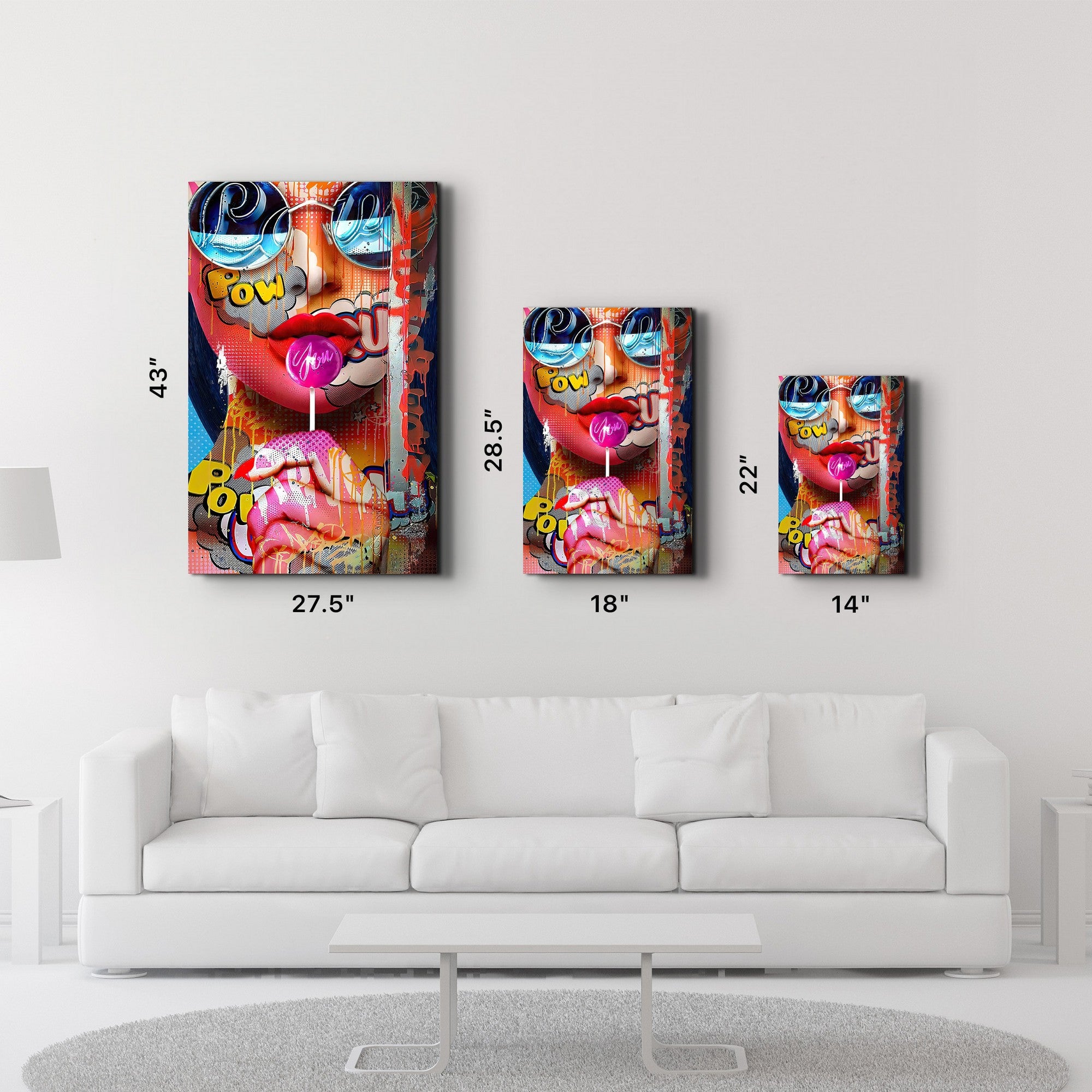 Quadro Decorativo em Vidro Temperado Multicolor 35 x 55 cm (4 mm), Impressão UV – CAM-3089