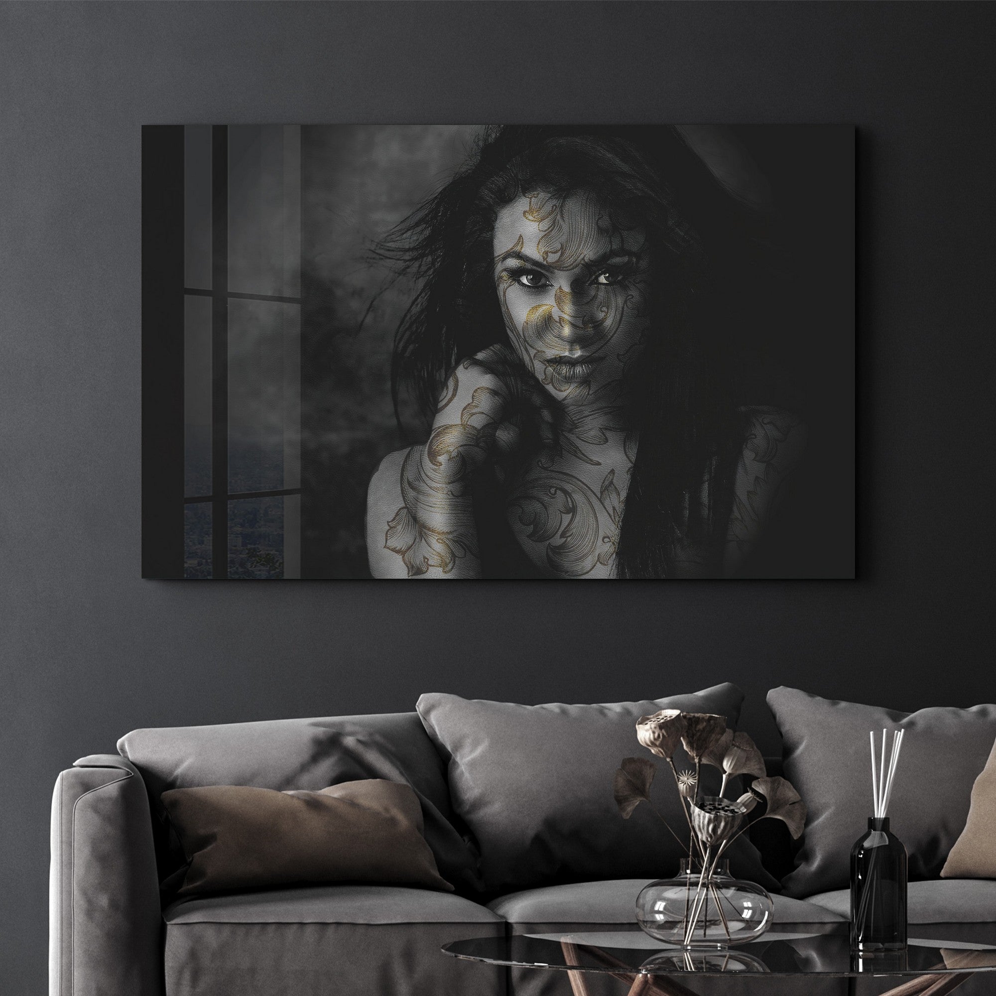 Quadro Decorativo em Vidro Temperado 35 x 55 cm Multicolor | Impressão UV, 4 mm | CAM-4004