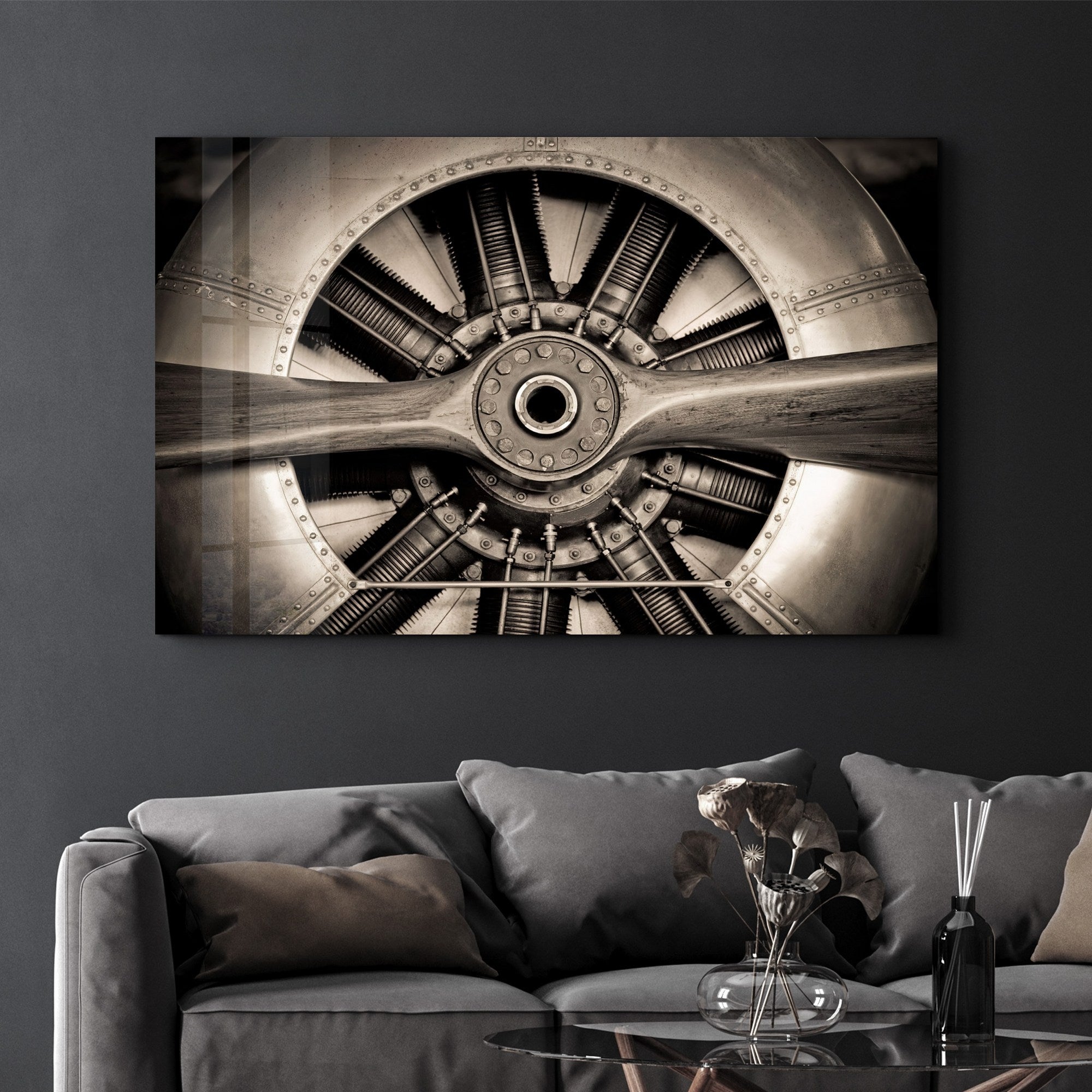 Quadro Decorativo em Vidro Temperado 4 mm CAM-4009, Multicolor, 35 x 55 cm, Impressão UV