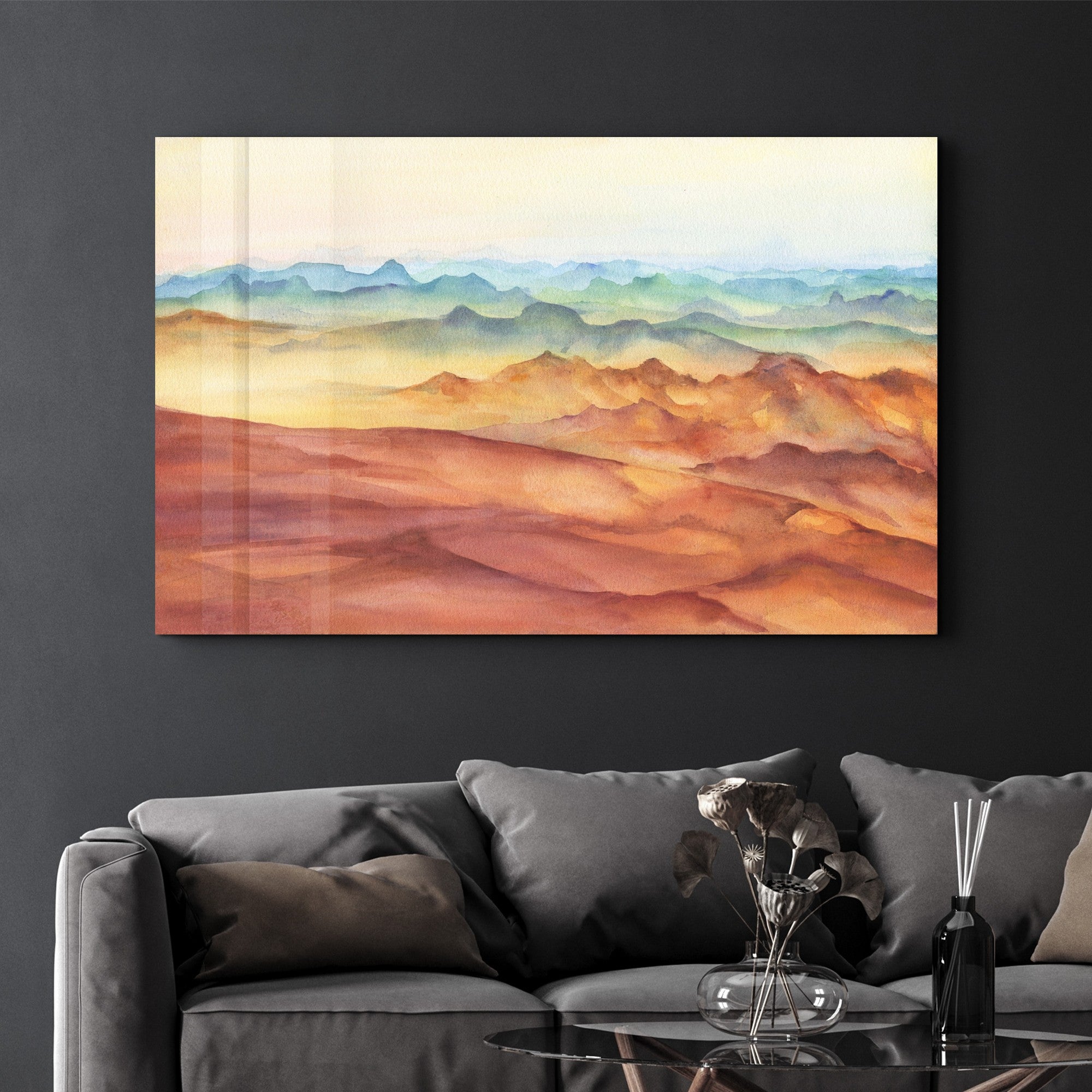 Quadro Decorativo em Vidro Temperado CAM-4015, 35 x 55 cm, Multicolor, Impressão UV, 4 mm