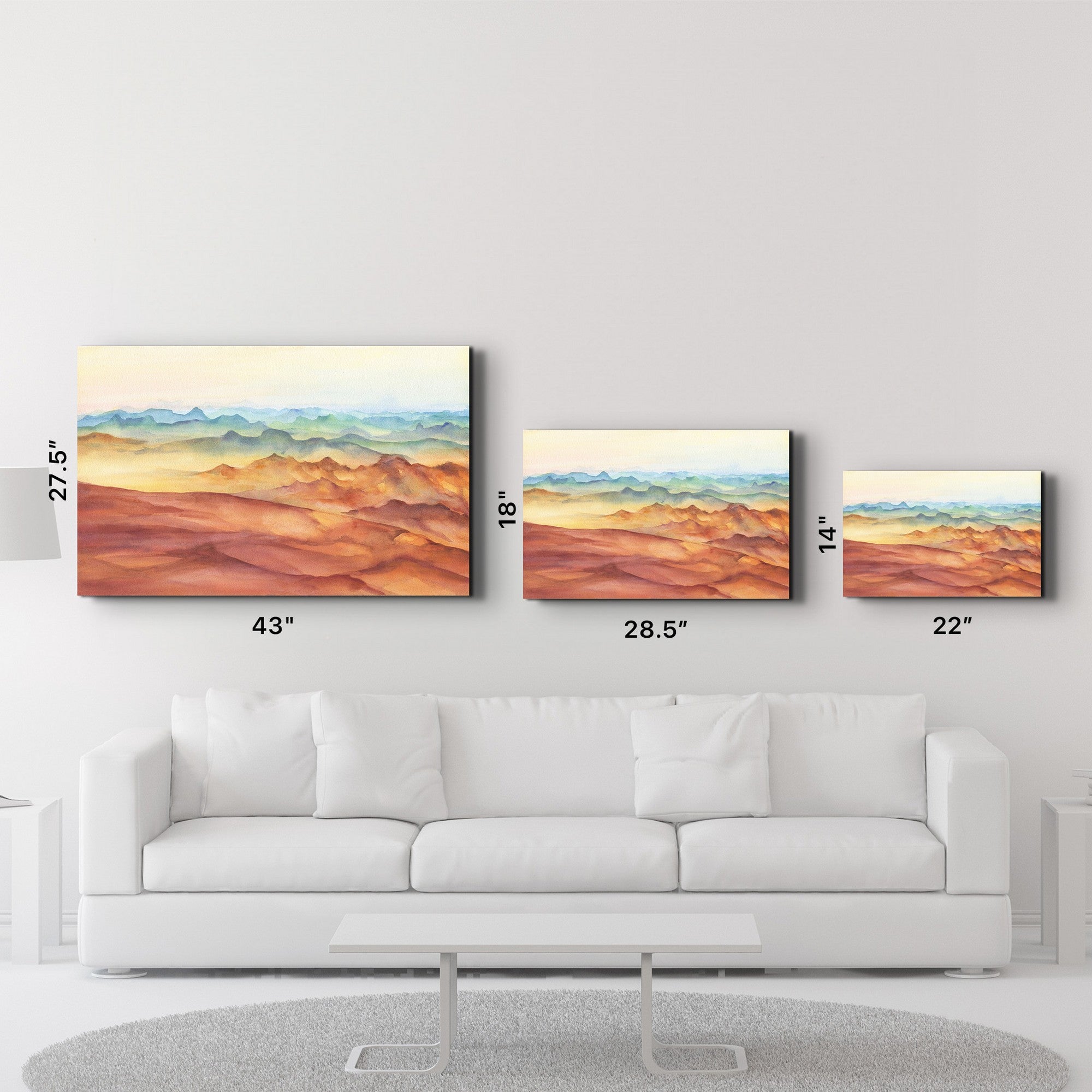 Quadro Decorativo em Vidro Temperado CAM-4015, 35 x 55 cm, Multicolor, Impressão UV, 4 mm