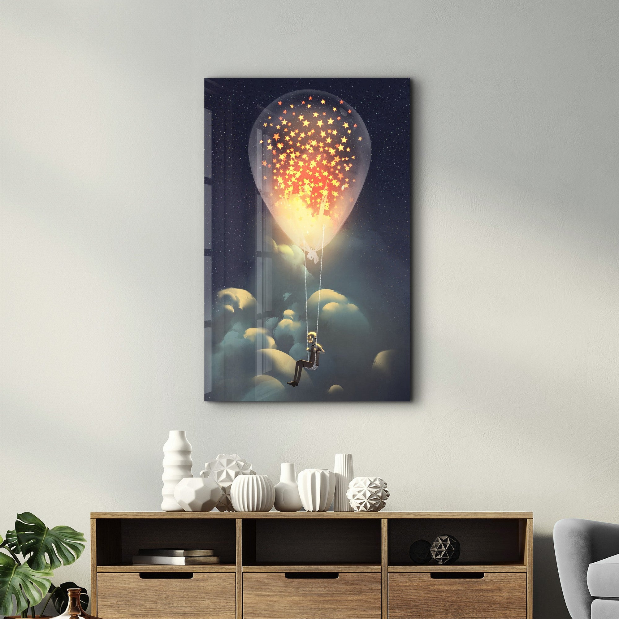 Quadro Decorativo em Vidro Temperado 35x55 cm (4 mm), Multicolor – Impressão UV – CAM-4035