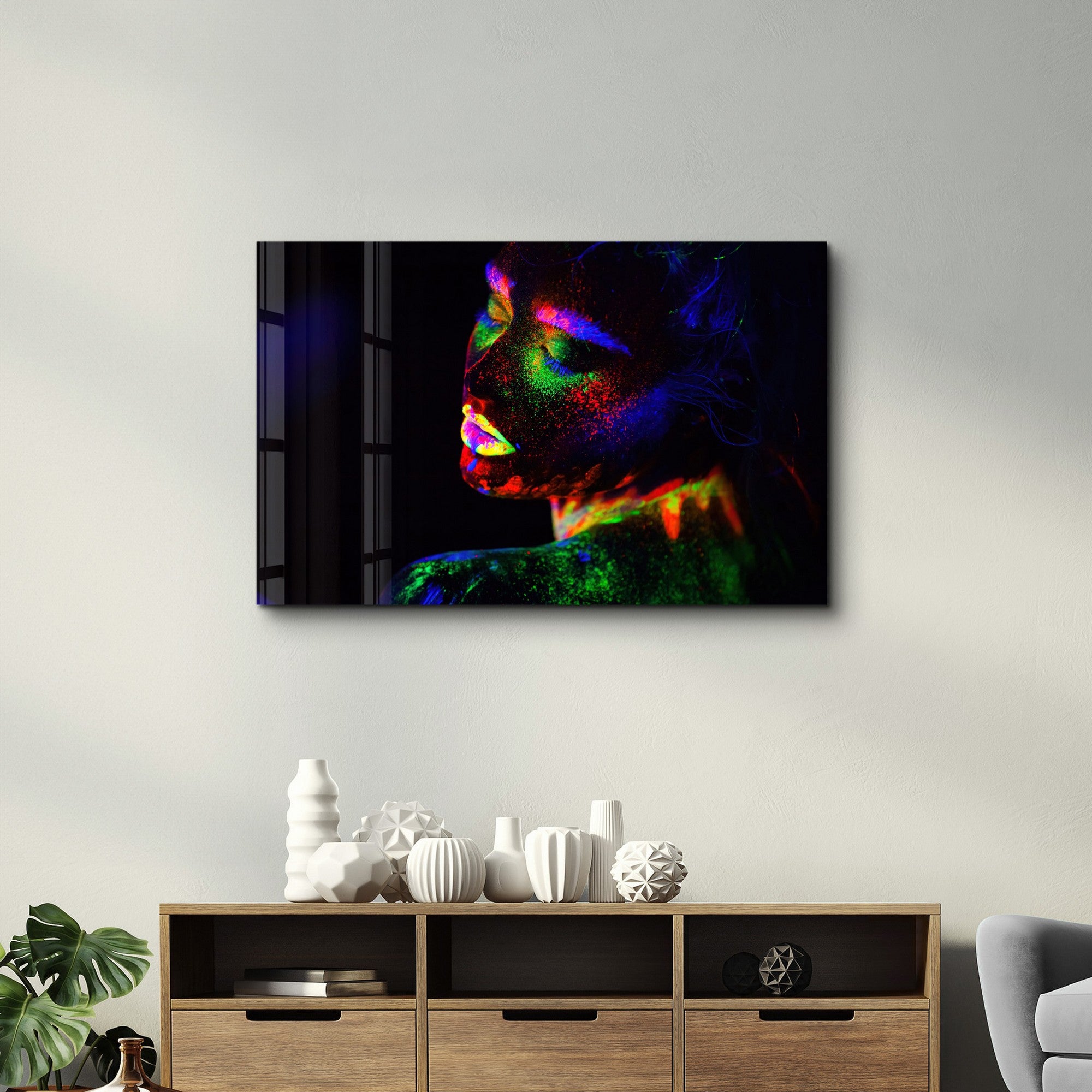 Quadro Decorativo em Vidro Temperado 4 mm (35 x 55 cm), Multicolor, Impressão UV – CAM-4036