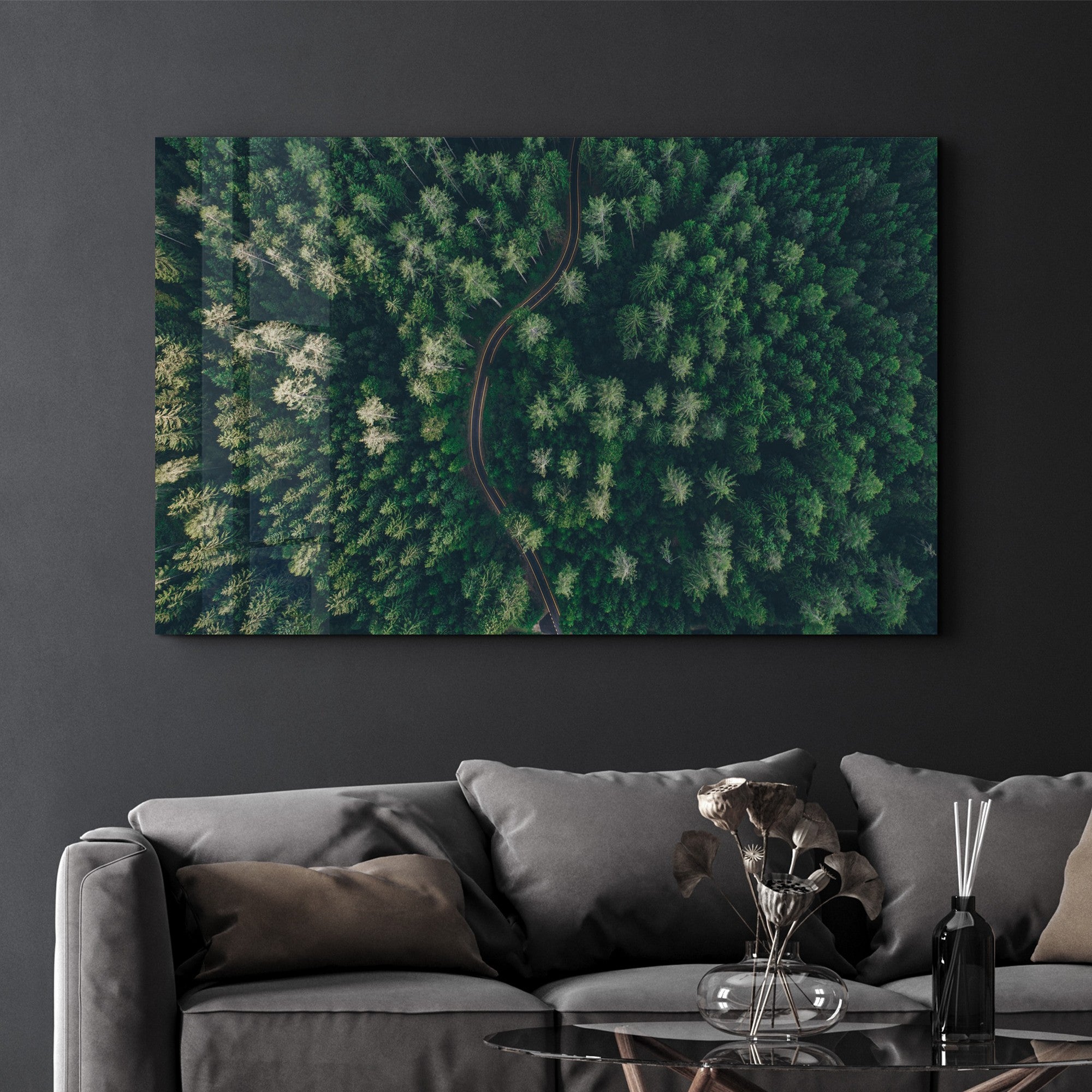 Quadro Decorativo em Vidro Temperado CAM-4055, 35 x 55 cm, Multicolor, Impressão UV (4 mm)