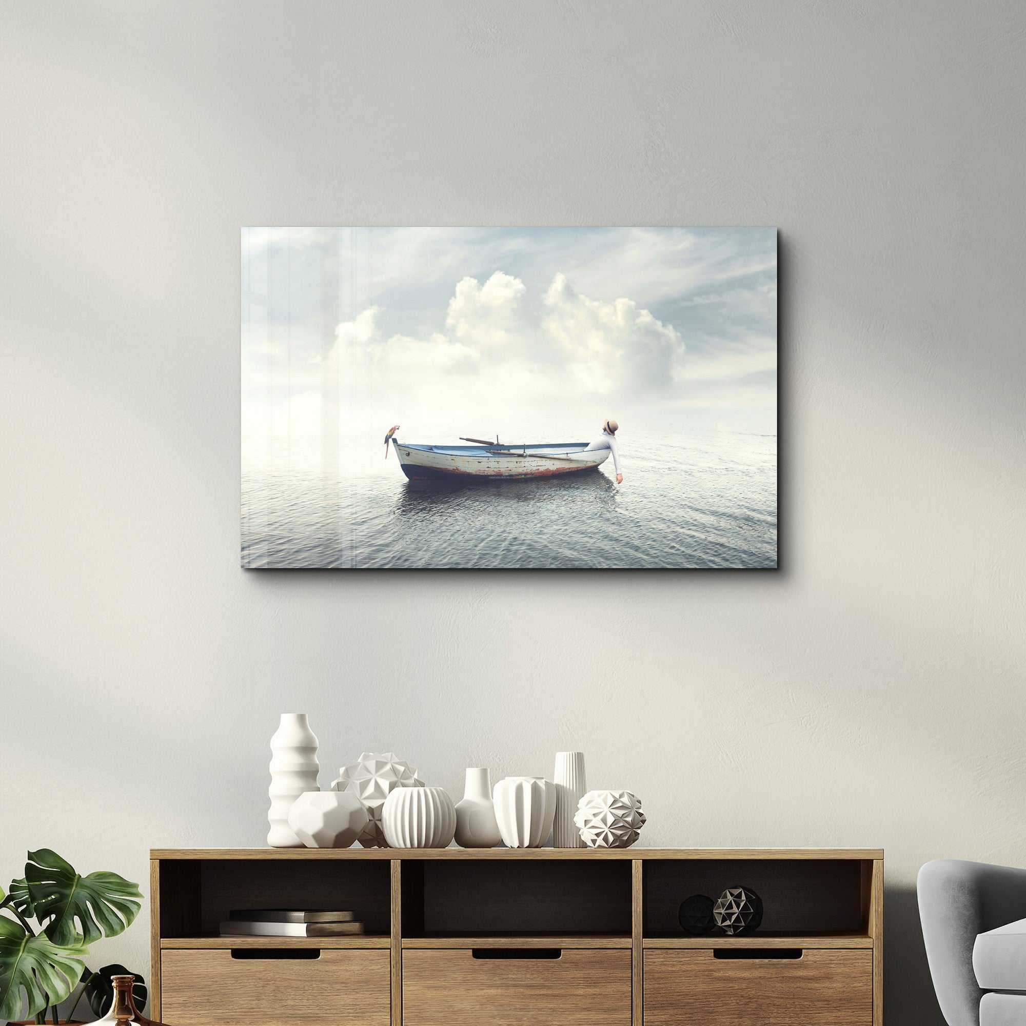 Quadro Decorativo em Vidro Temperado CAM-4056, 35 x 55 cm, Multicolor, Impressão UV, 4 mm