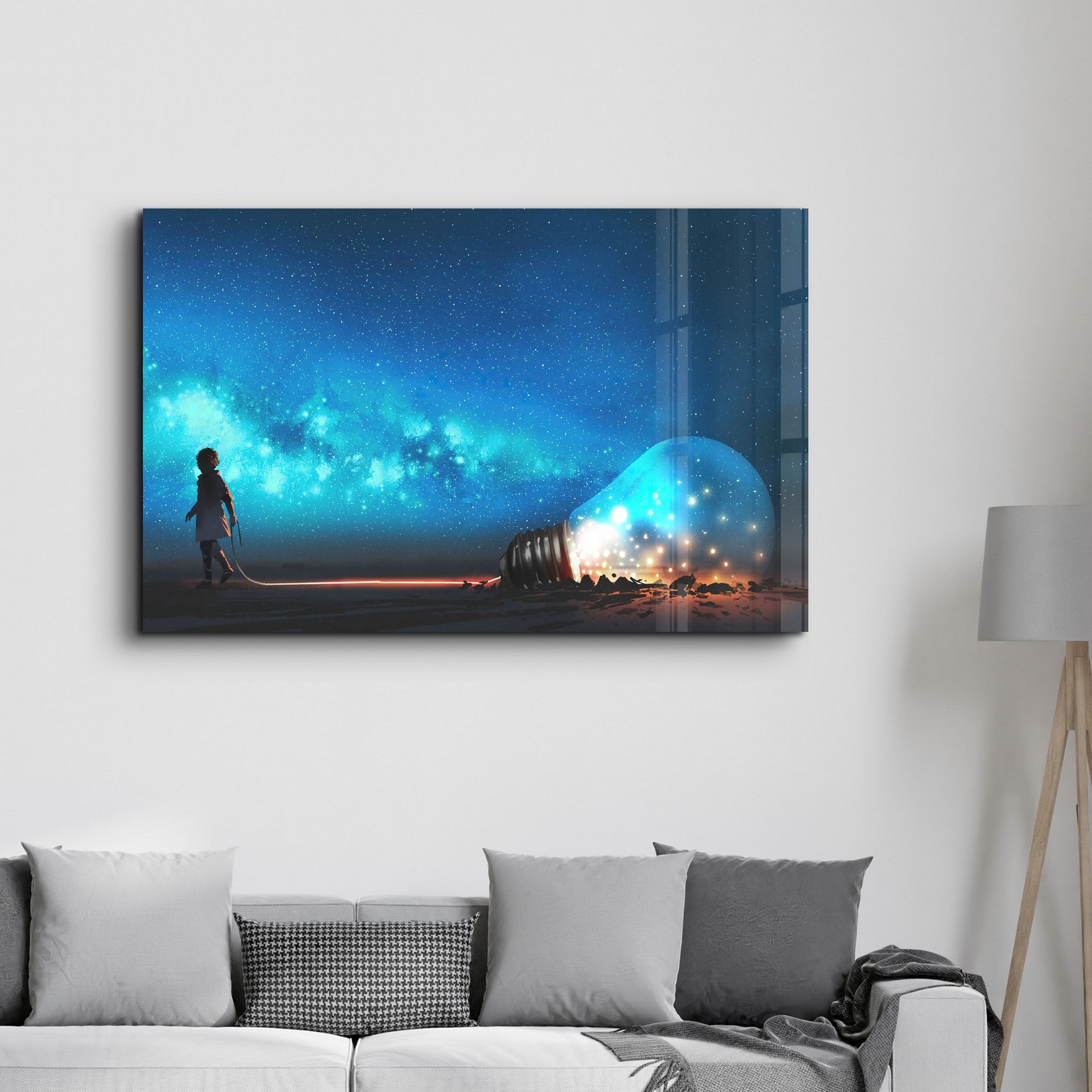 672BRS2116 Quadro Decorativo em Vidro Temperado CAM-4061, 46 x 72 cm, Multicolor, Impressão UV, 4 mm