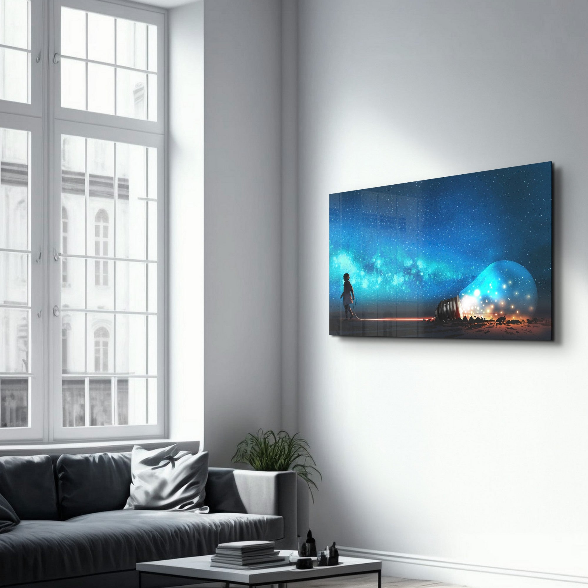 672BRS2116 Quadro Decorativo em Vidro Temperado CAM-4061, 46 x 72 cm, Multicolor, Impressão UV, 4 mm