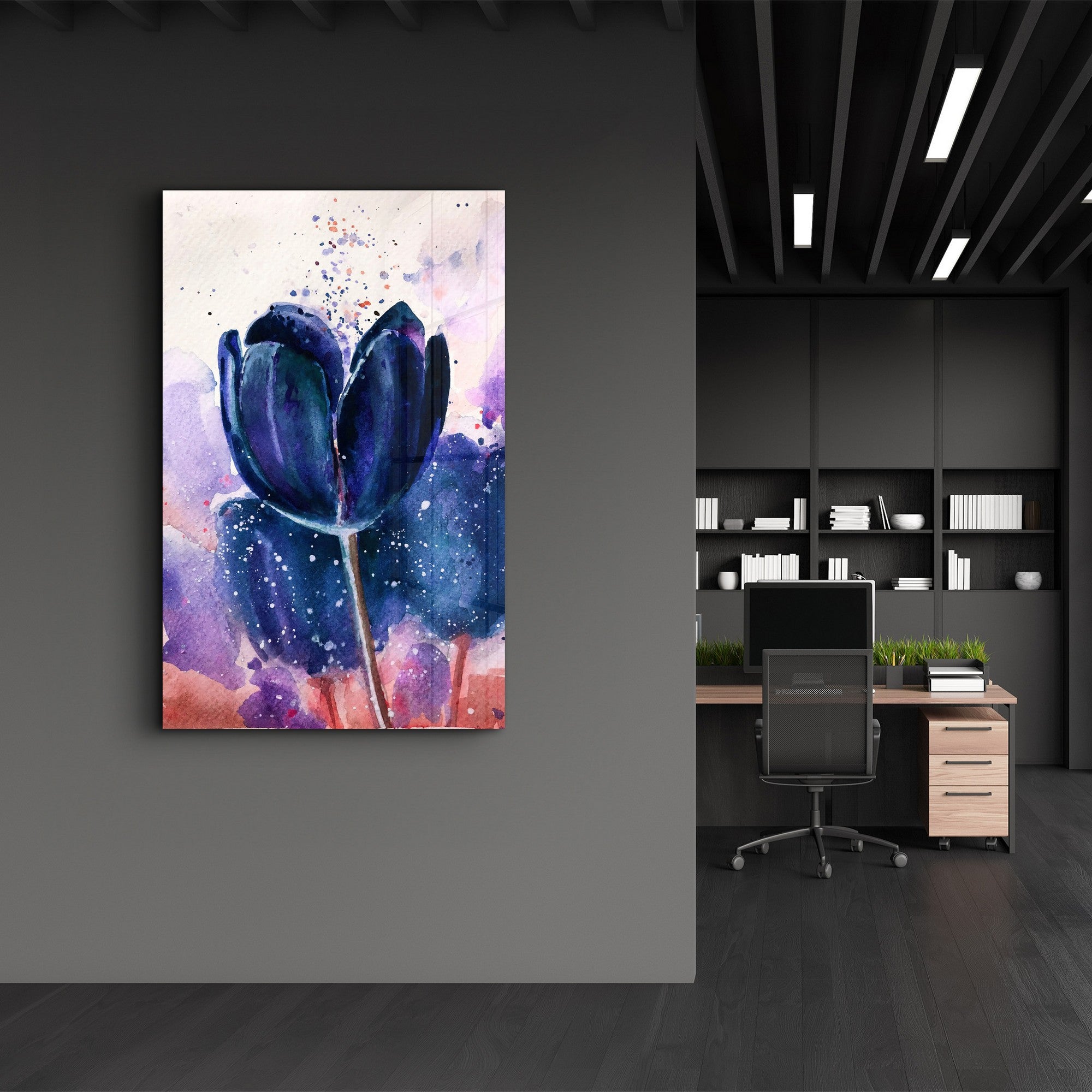 Quadro em Vidro Temperado CAM-4065, 35 x 55 cm, Multicolor, Impressão UV, 4 mm