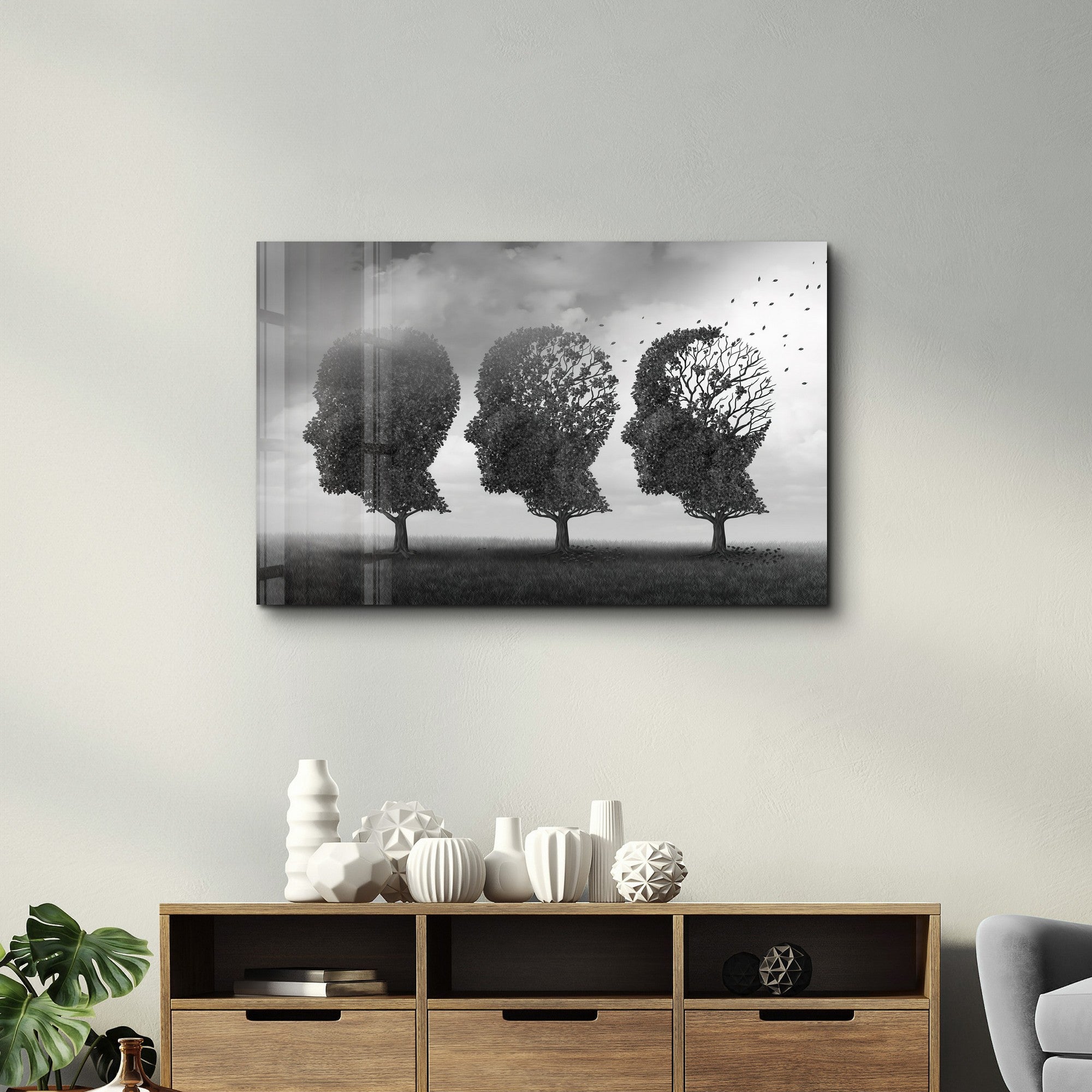 Quadro Decorativo em Vidro Temperado Multicolor CAM-4069, 35x55 cm, Impressão UV, 4 mm