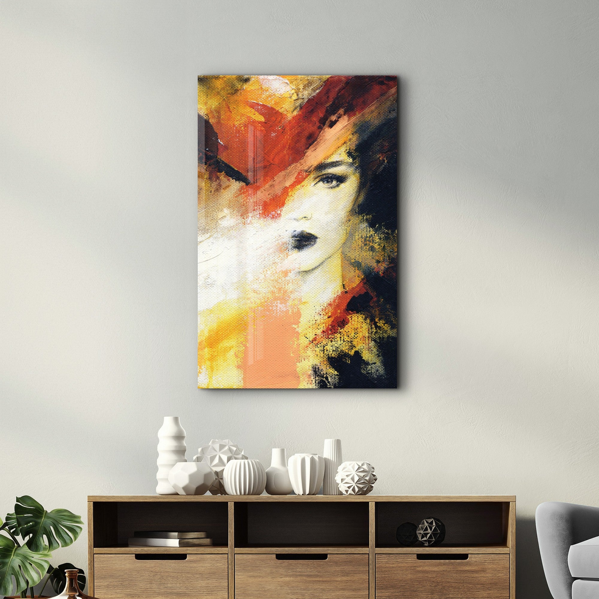 Quadro Decorativo em Vidro Temperado 4 mm, 35 x 55 cm, Multicolor, Impressão UV – CAM-4085